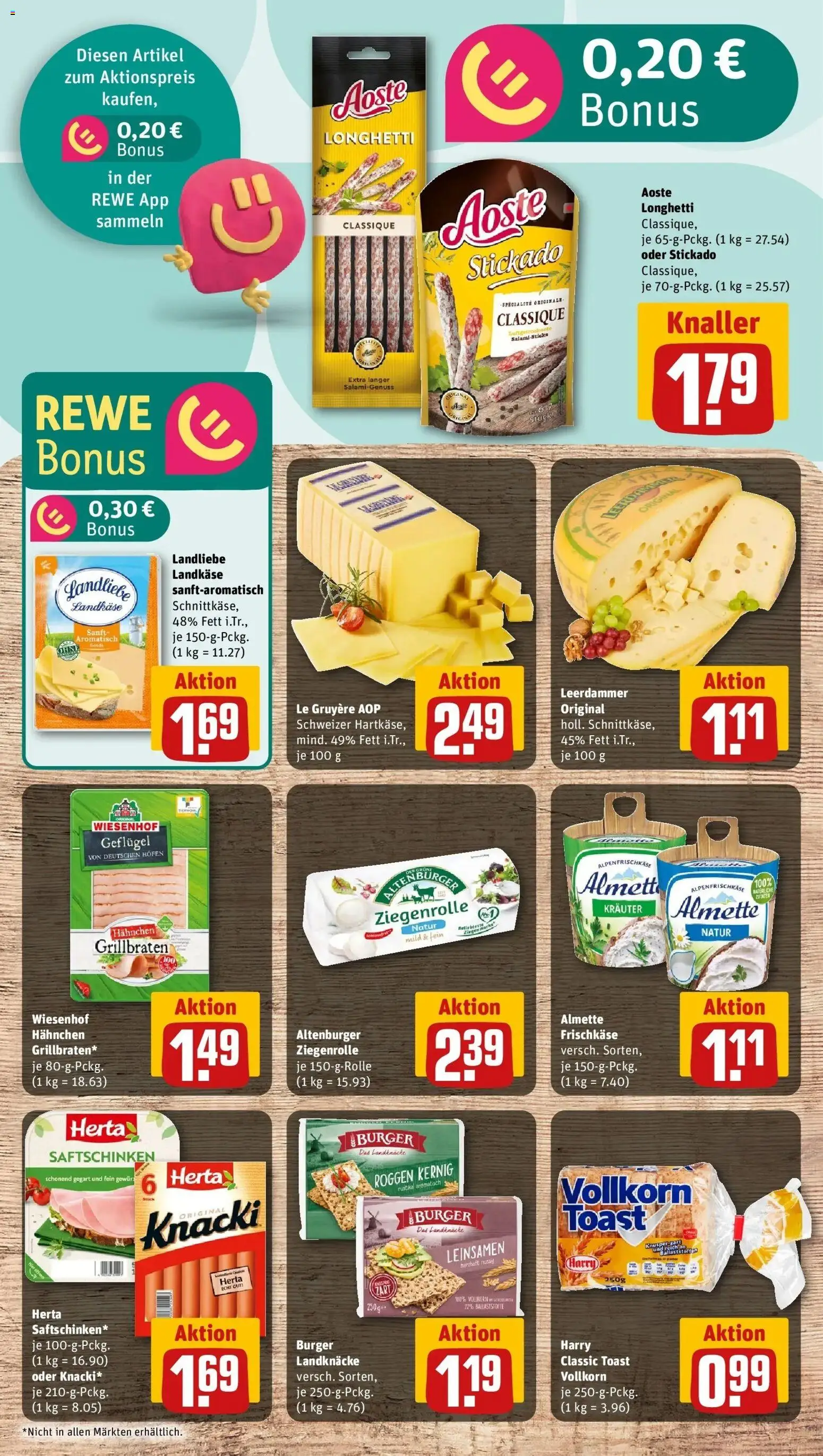 REWE Prospekt ab 04.05.2026 zum Blättern » Angebote | Seite: 13 | Produkte: Almette, Hahnchen, Toast, Burger