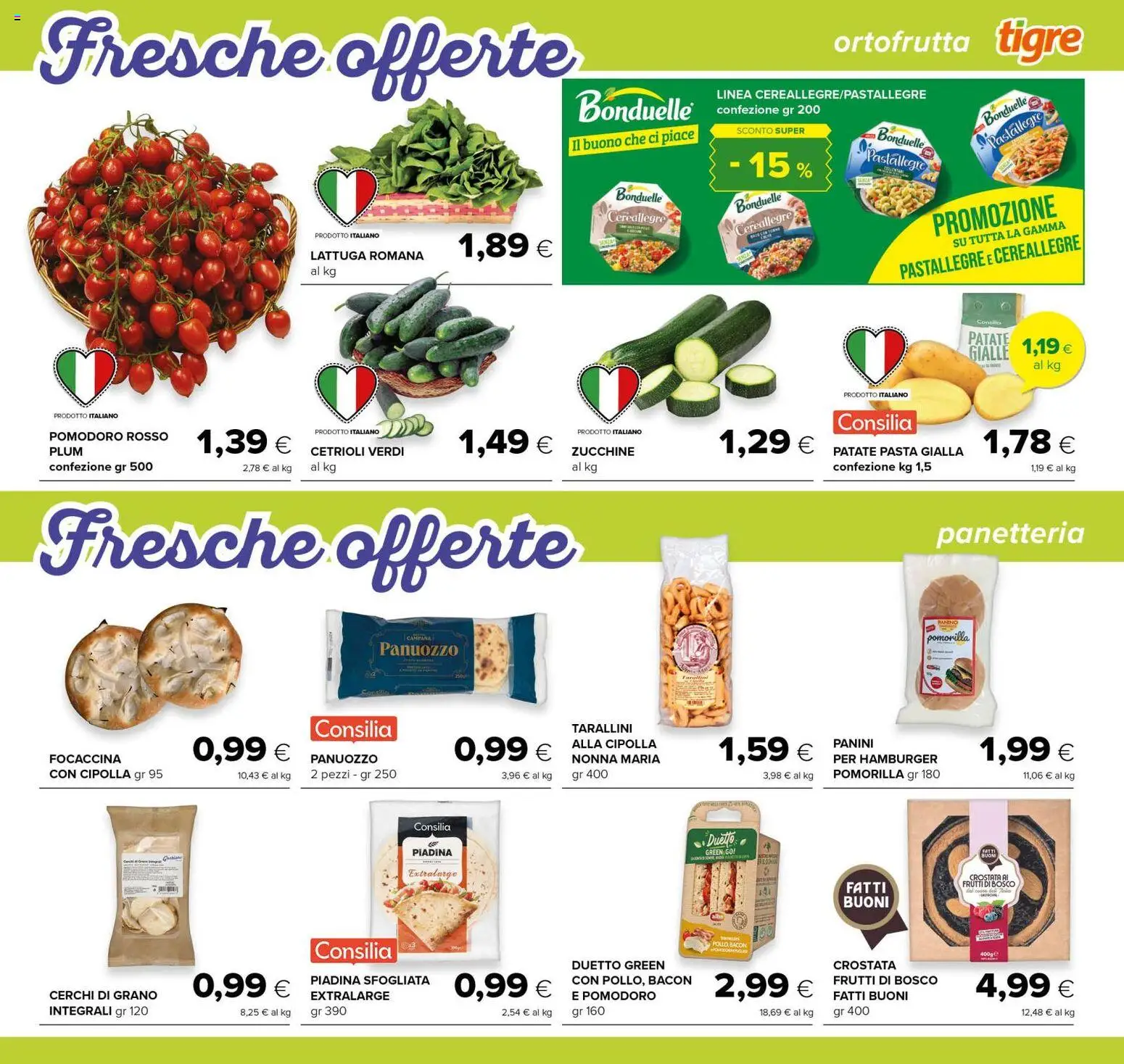 Volantino Tigre del 29/07/2026 | Pagina: 3 | Prodotti: Cetrioli, Patate, Zucchine, Hamburger