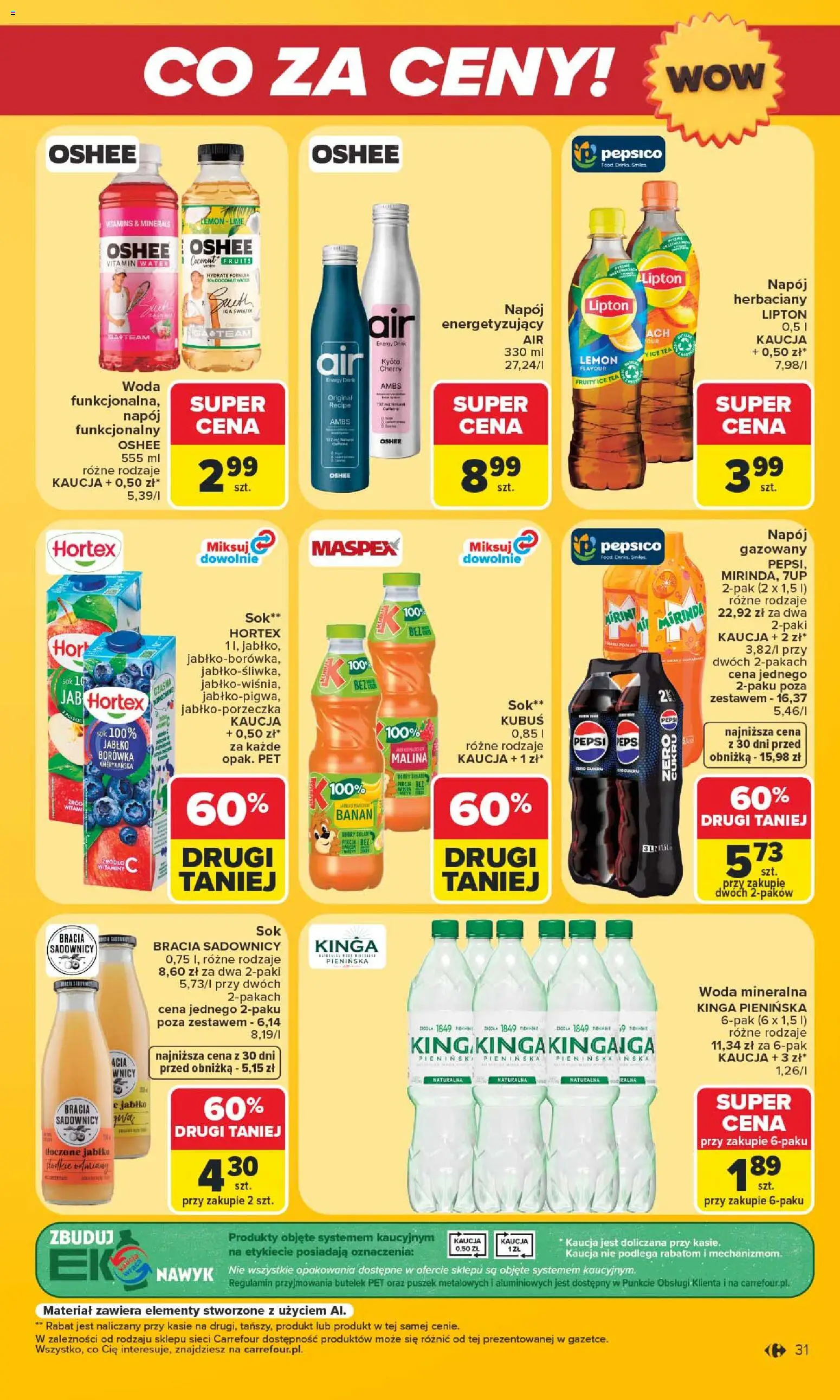 Carrefour gazetka - Warszawa od 24.08.2026 | Strona: 31 | Produkty: Borówka amerykańska, Kubuś, Oshee, Sok