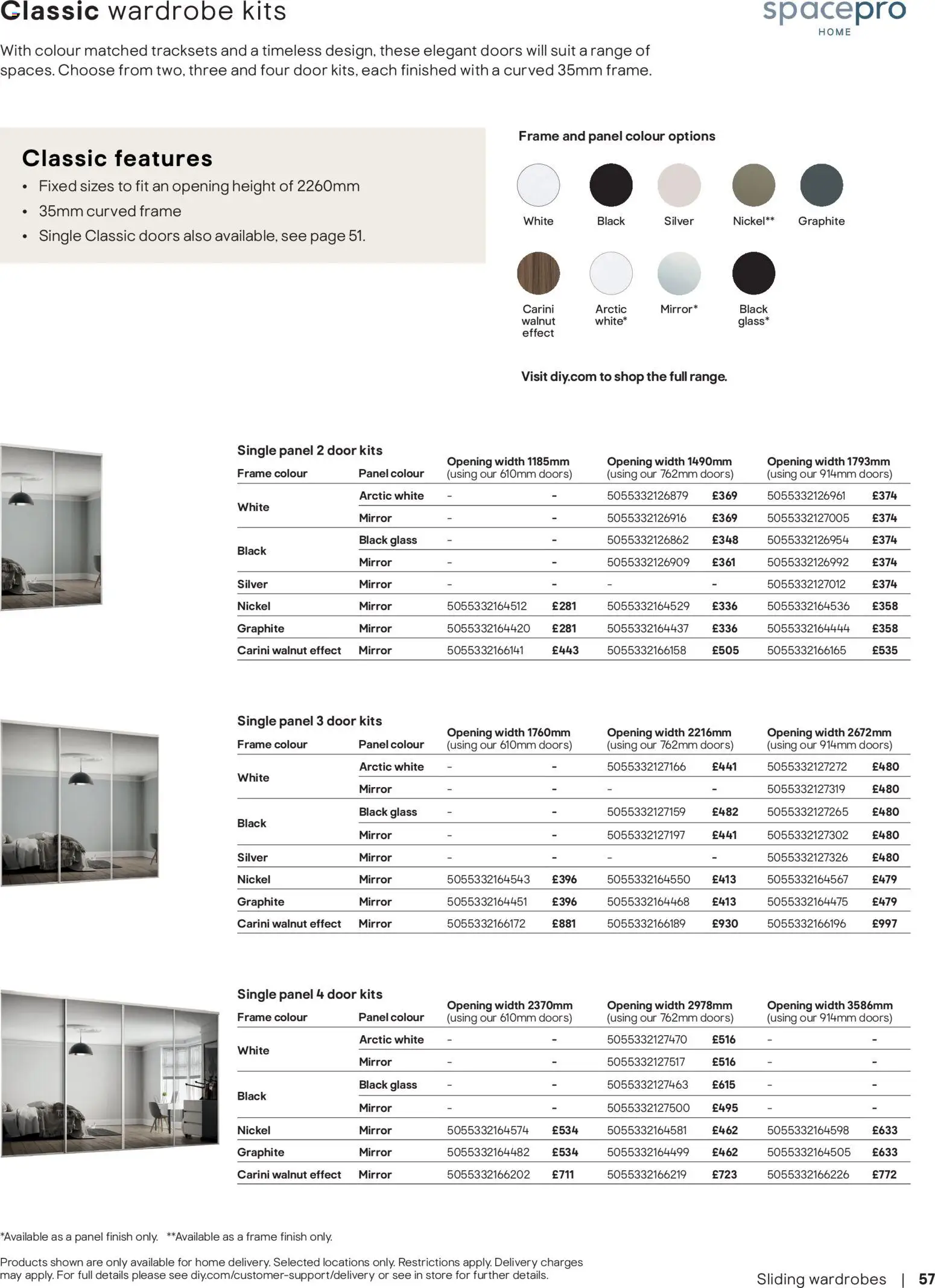 {H1} | Page: 57 | Products: Mirror, Door, Suit, Wardrobe