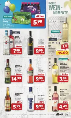 Combi Prospekt ab 14.09.2026 gültig | Seite: 21 | Produkte: Martini, Likör, Jameson, Aperol