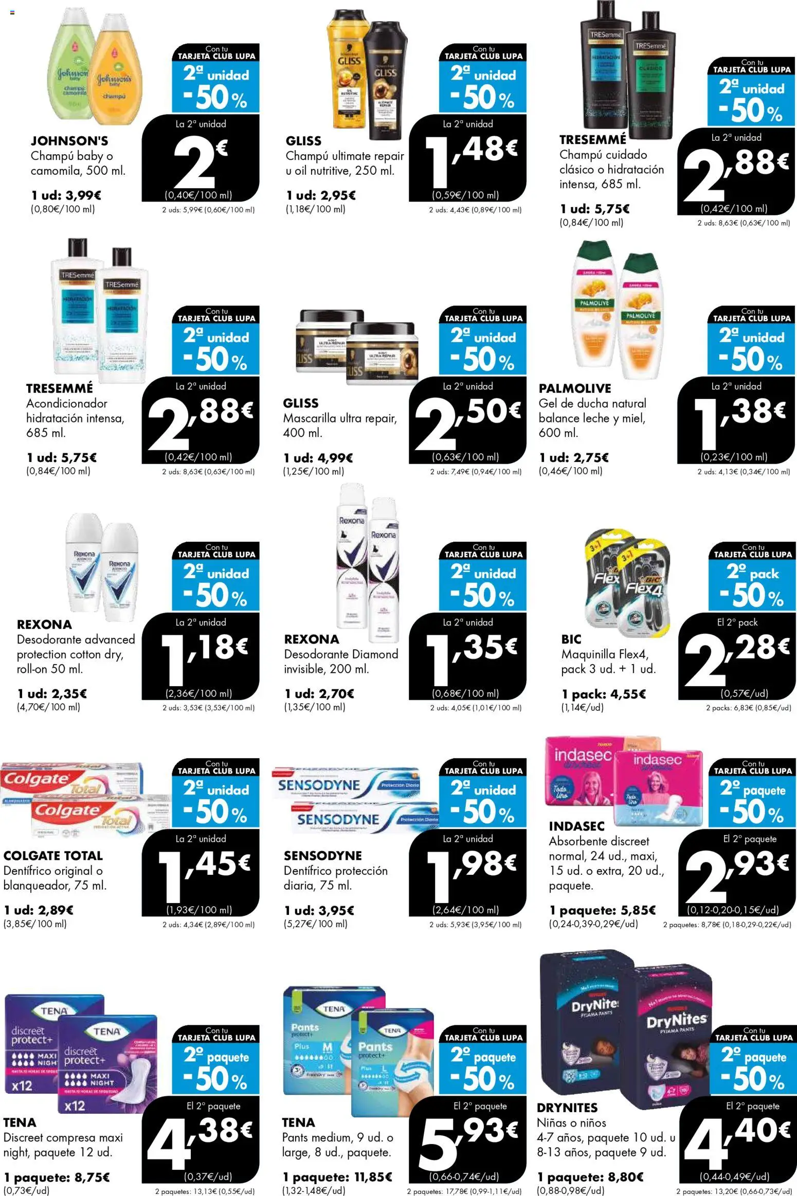 Lupa Supermercados folleto │ válido desde el 09.04.2026 | Página: 15 | Productos: Champú, Gel de ducha, Desodorante, Ducha