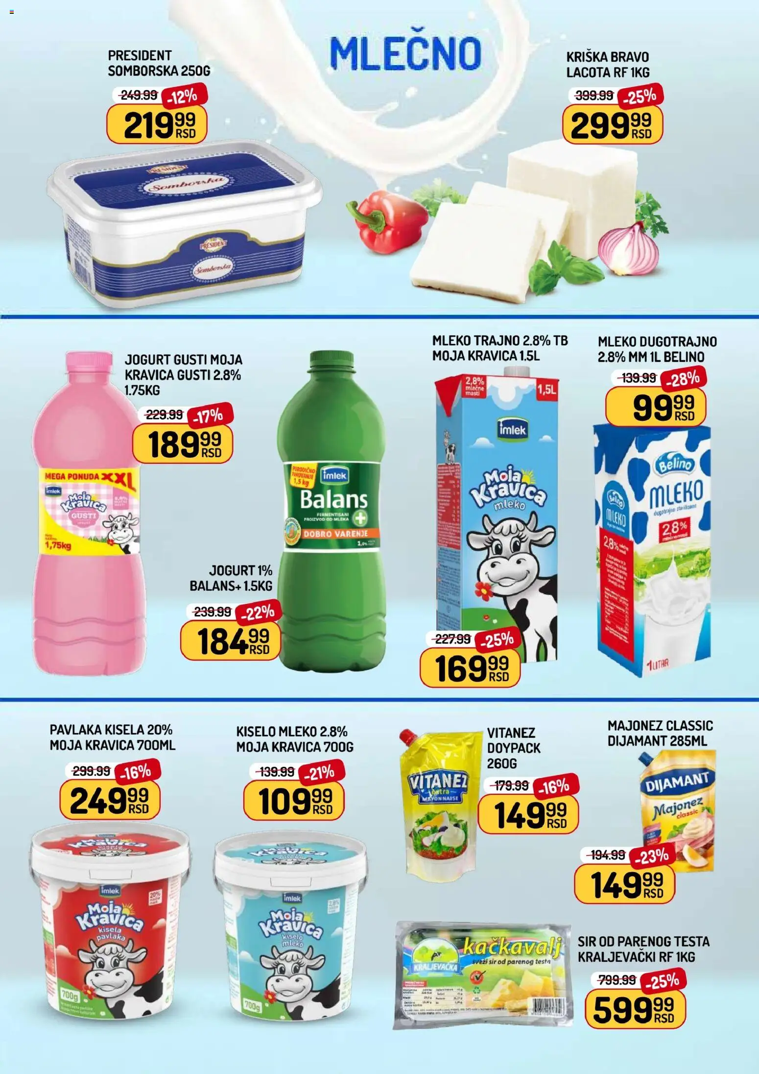 Aman katalog - važi od 15.05.2026 | Strana: 5 | Proizvode: Majonez, Moja kravica, Mleko, Kačkavalj