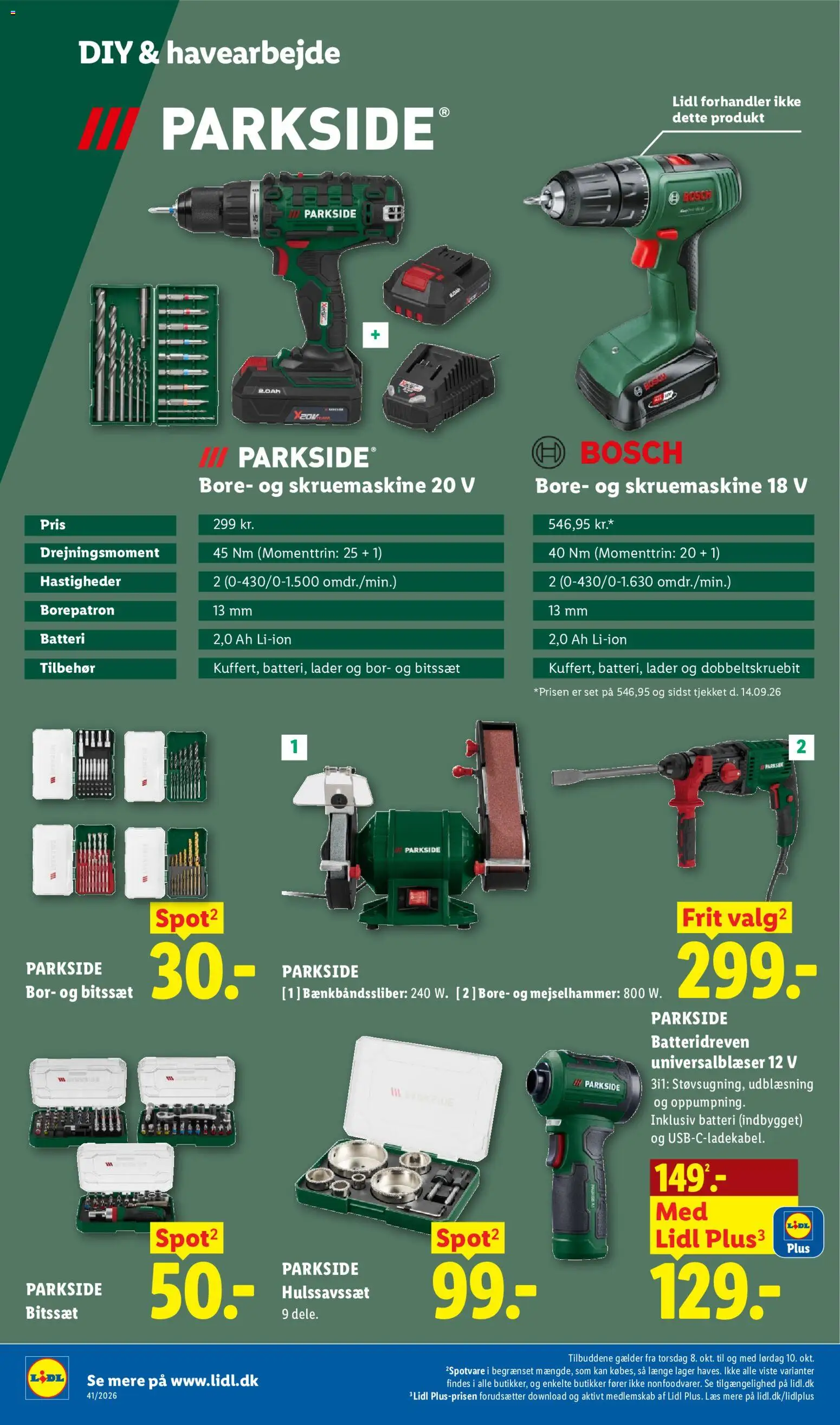 Lidl tilbudsavis – gyldig fra 04/10/2026 | Side: 14 | Produkter: Hammer, Søm, Batteri