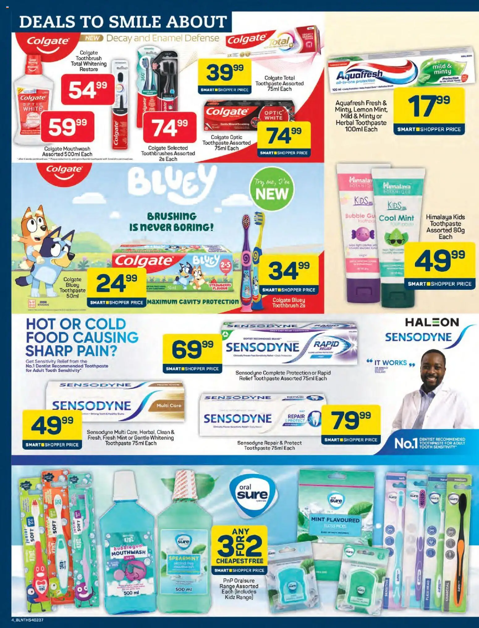 New Pick n Pay catalogue – valid from 24.04.2026 | Page: 4 | Products: Enamel, Toothpaste, Mouthwash, Toothbrush