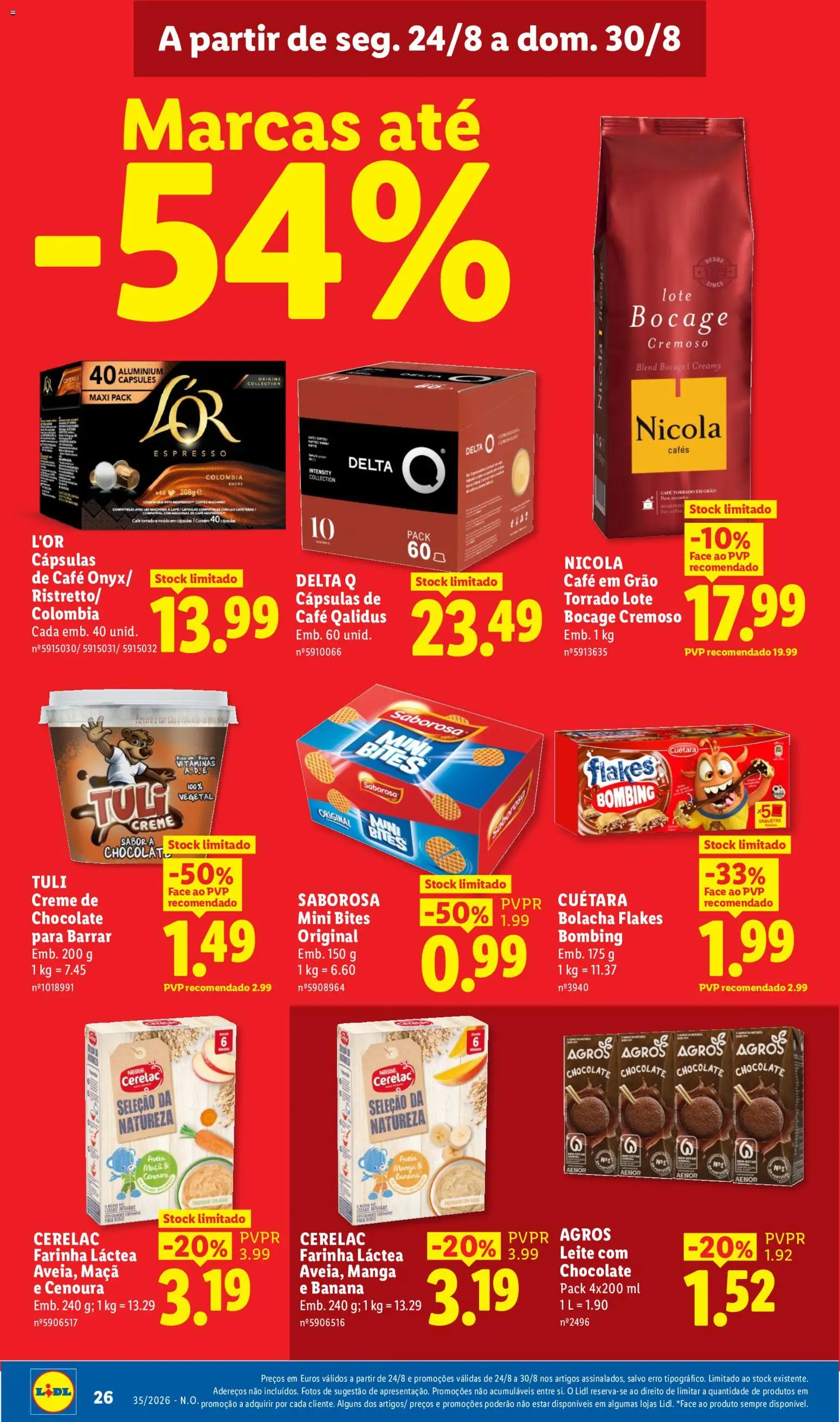 Lidl folheto │ válido de 24/08/2026 | Página: 26 | Produtos: Aveia, Delta q, Cápsulas, Farinha