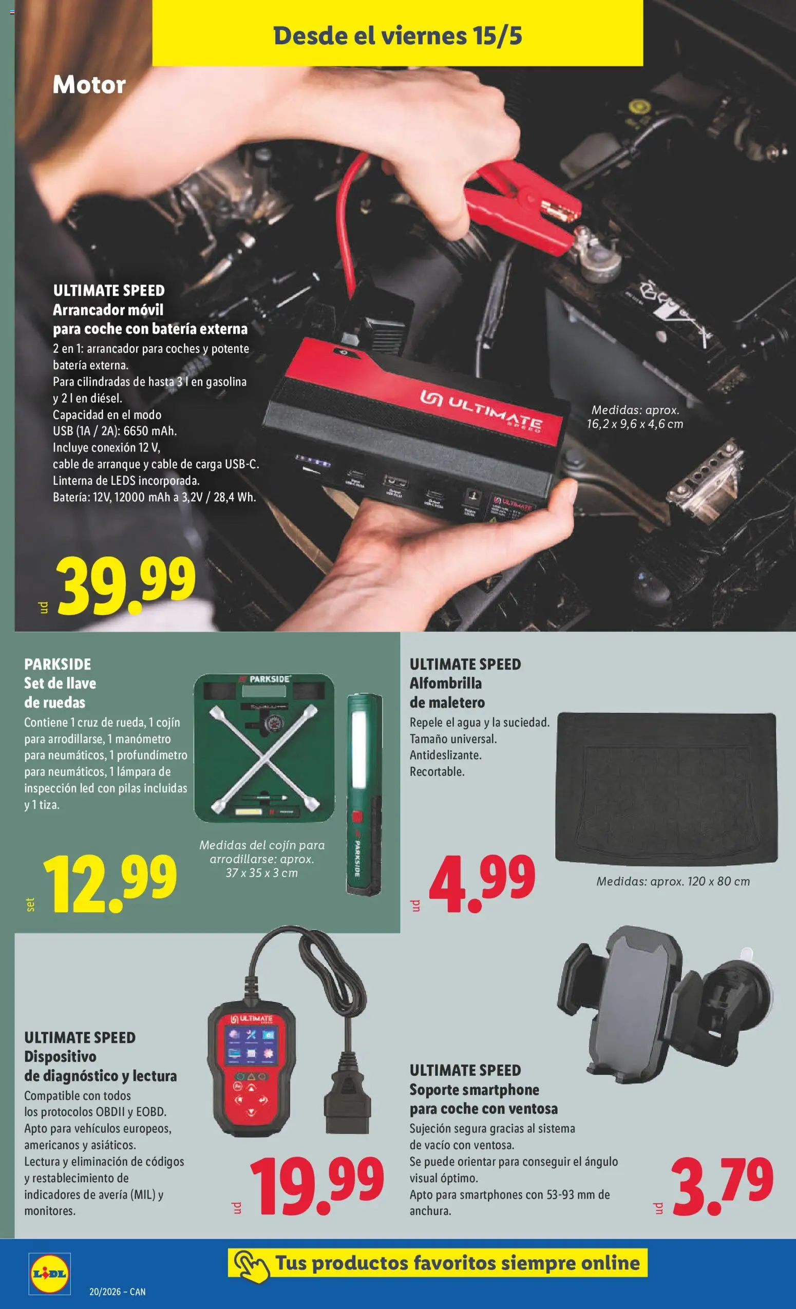 Lidl folleto de bazar │ válido desde el 11.05.2026 | Página: 24 | Productos: Smartphone, Manómetro, Cojín, Lámpara