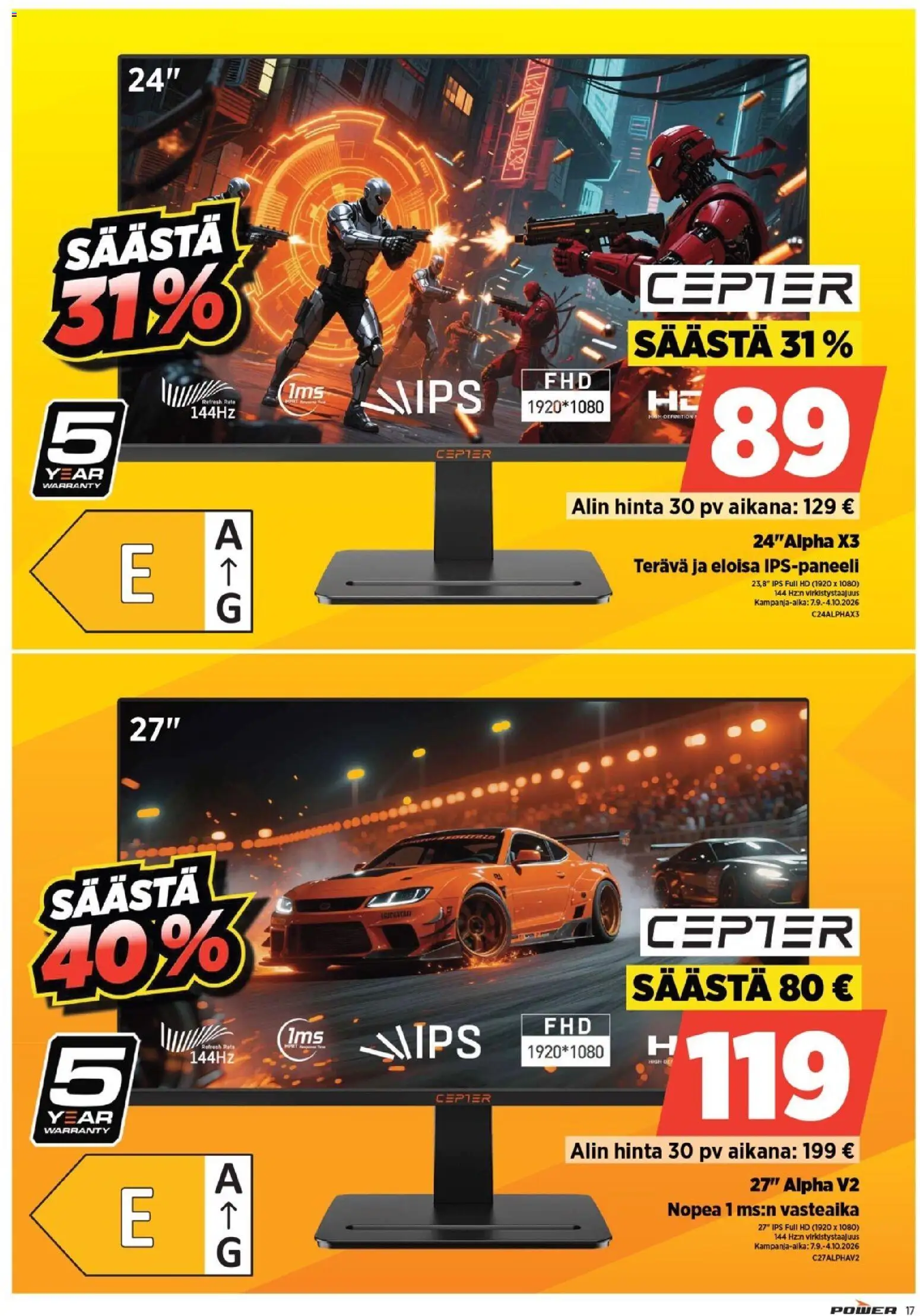 Power tarjoukset – voimassa 25/08/2026 alkaen | Sivu: 17