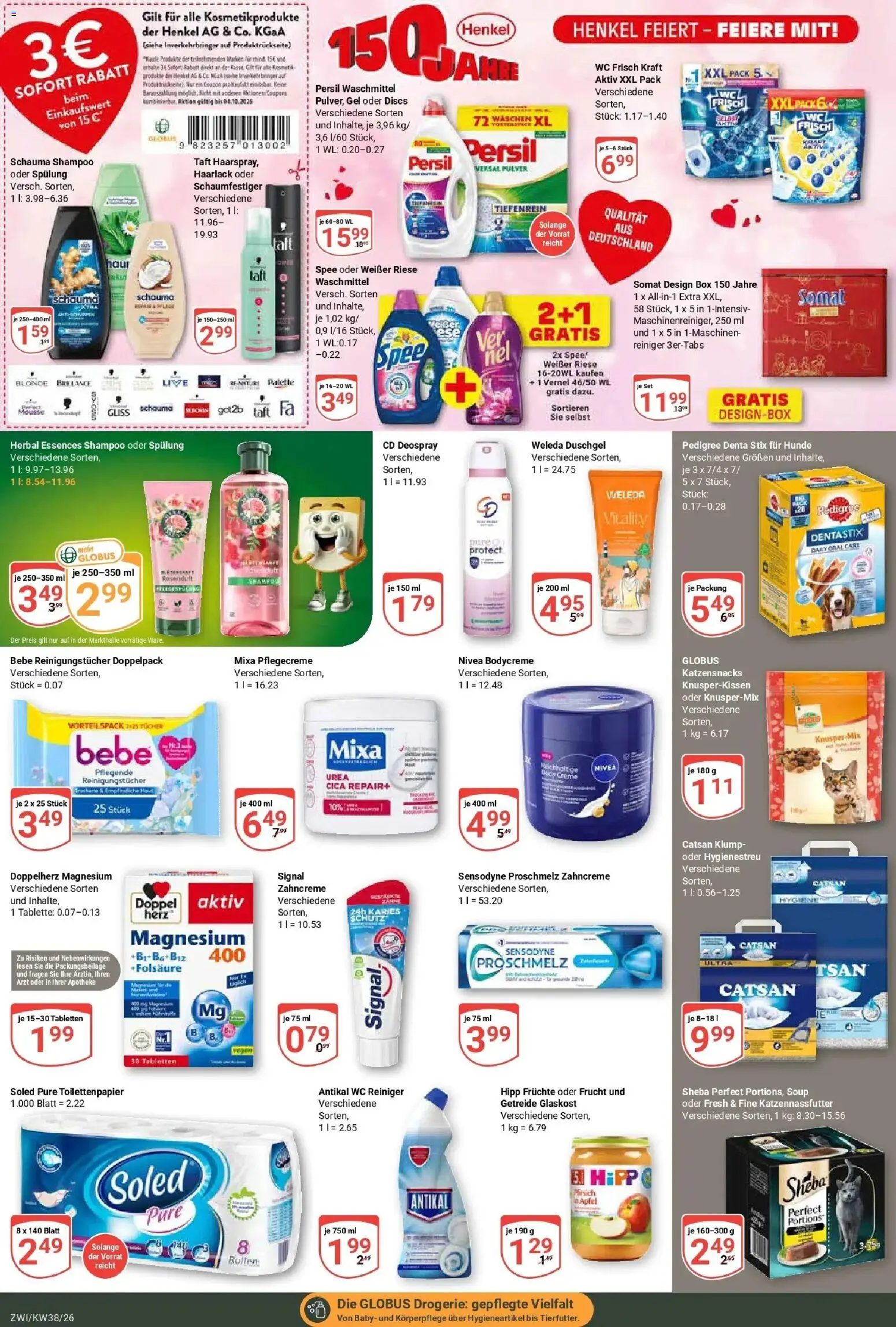 Globus Prospekt Zwickau (ab 14.09.2026) » Angebote online | Seite: 27 | Produkte: Sheba, Box, Spülung, Pedigree