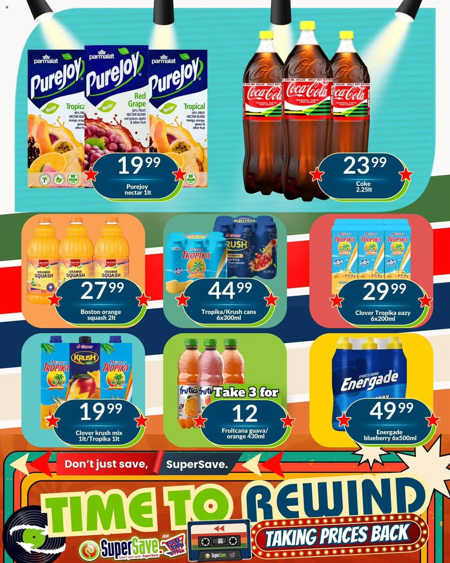 New Super Save catalogue – valid from 09/10/2026 | Page: 12 | Products: Squash, Coke, Fruit, Sugar