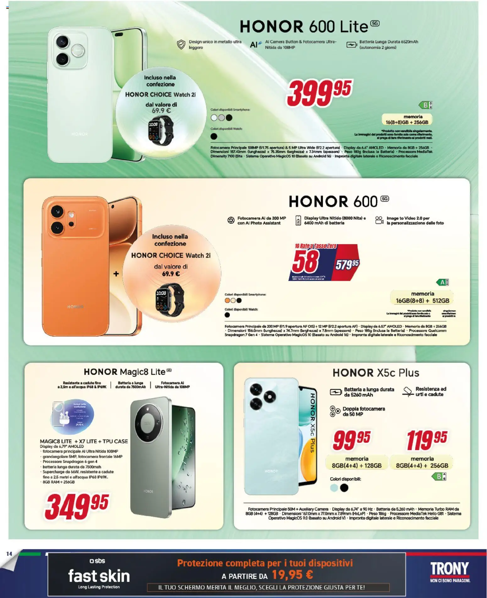 Volantino Trony del 21.05.2026 | Pagina: 14 | Prodotti: Schermo, Tè, Smartphone, Batteria