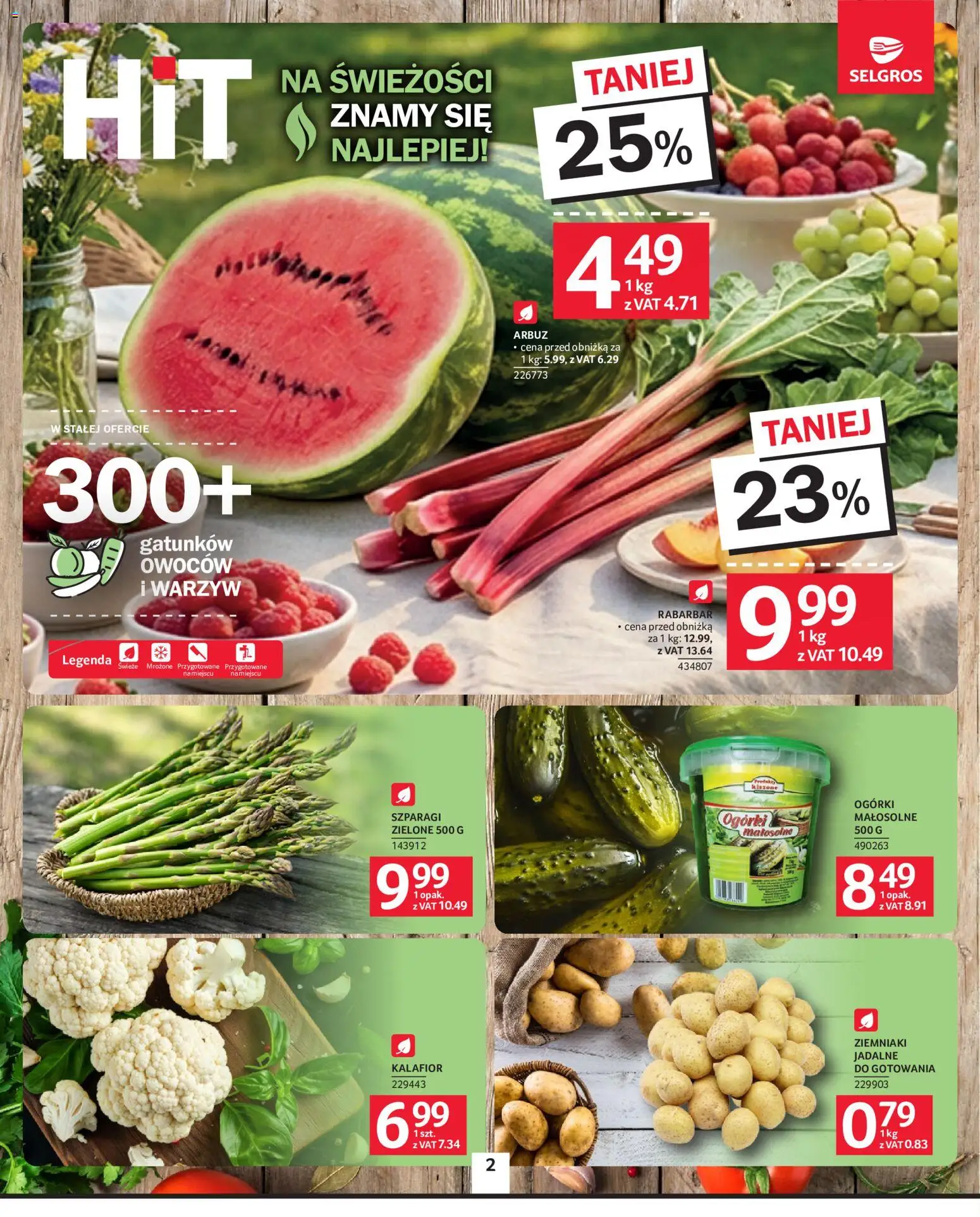 Selgros cash&carry gazetka od 21.05.2026 | Strona: 2 | Produkty: Arbuz, Kalafior, Szparagi, Ziemniaki