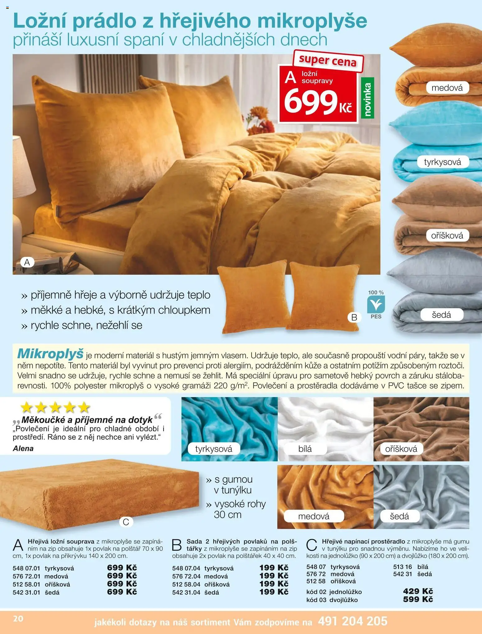 Decodoma katalog Podzim 2026 od 01.09.2026 | Strana: 20 | Produkty: Prostěradla, Povlečení, Polštář, Prostěradlo
