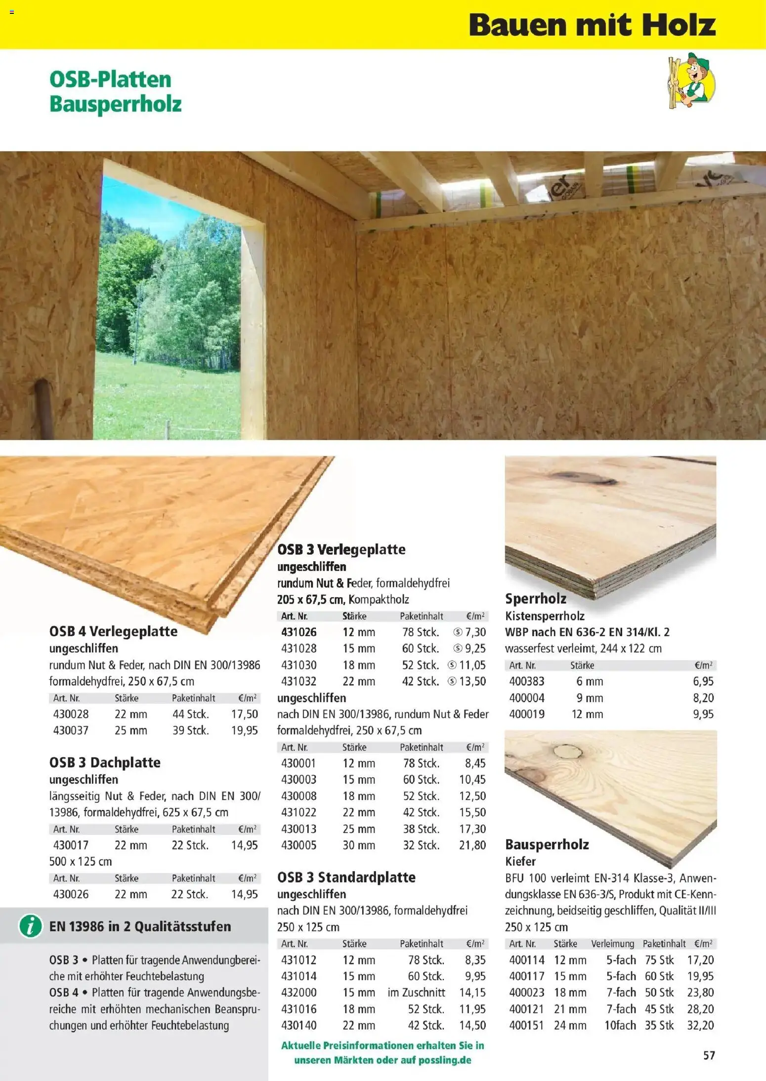 Angebote - Holz Possling: dig. Flyer | Holz-Bau-Katalog | Mai – gültig ab 03.05.2025 | Seite: 57