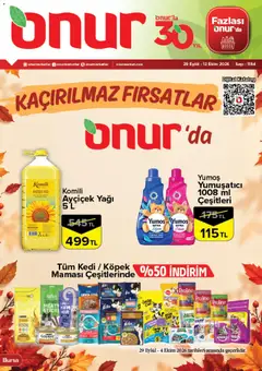 29 Eylül 2026 tarihinden itibaren geçerli olan Onur Market kataloğu önizlemesi