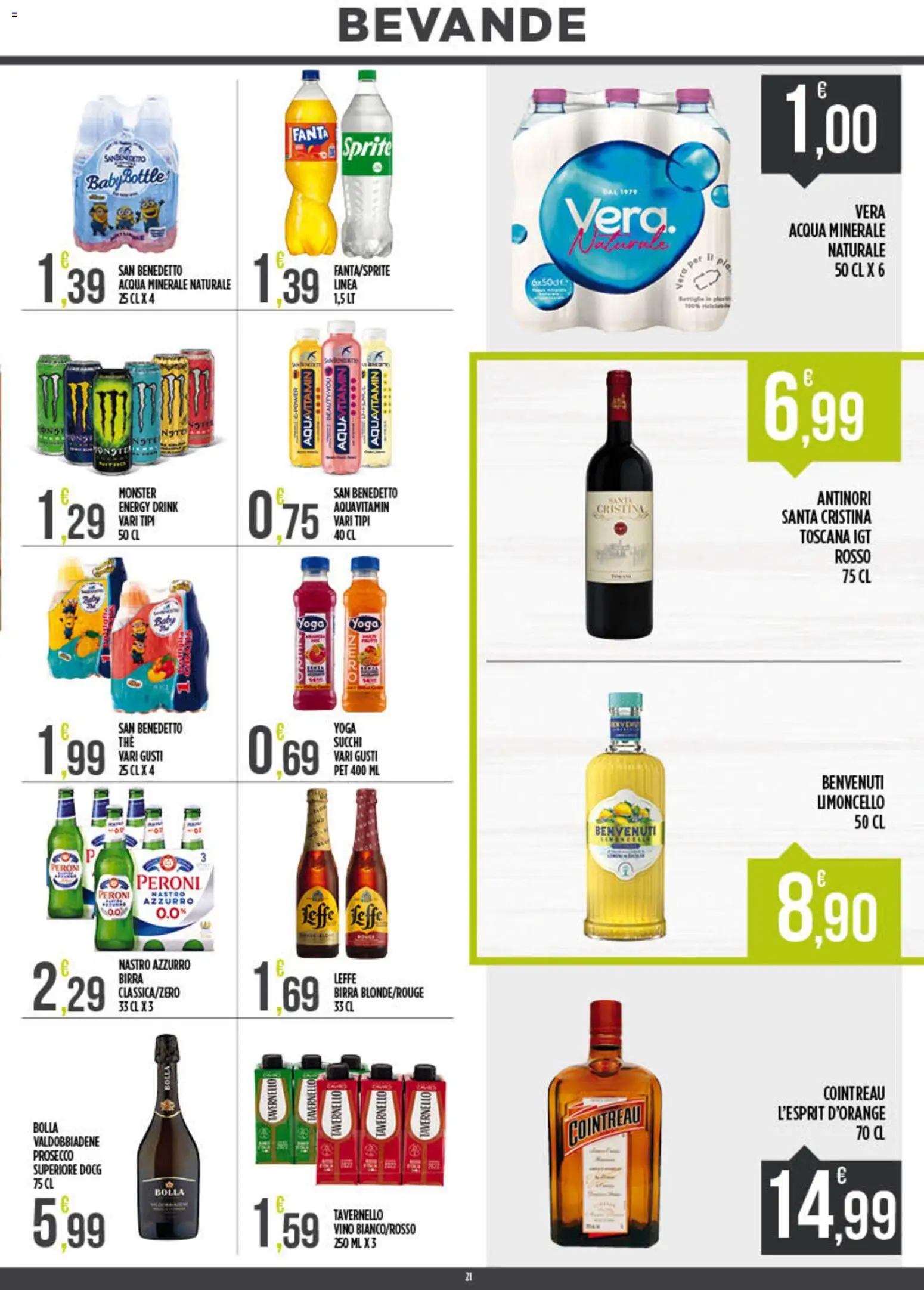 Volantino Euroesse del 04.05.2026 | Pagina: 21 | Prodotti: Prosecco, Acqua, Fanta, Acqua minerale