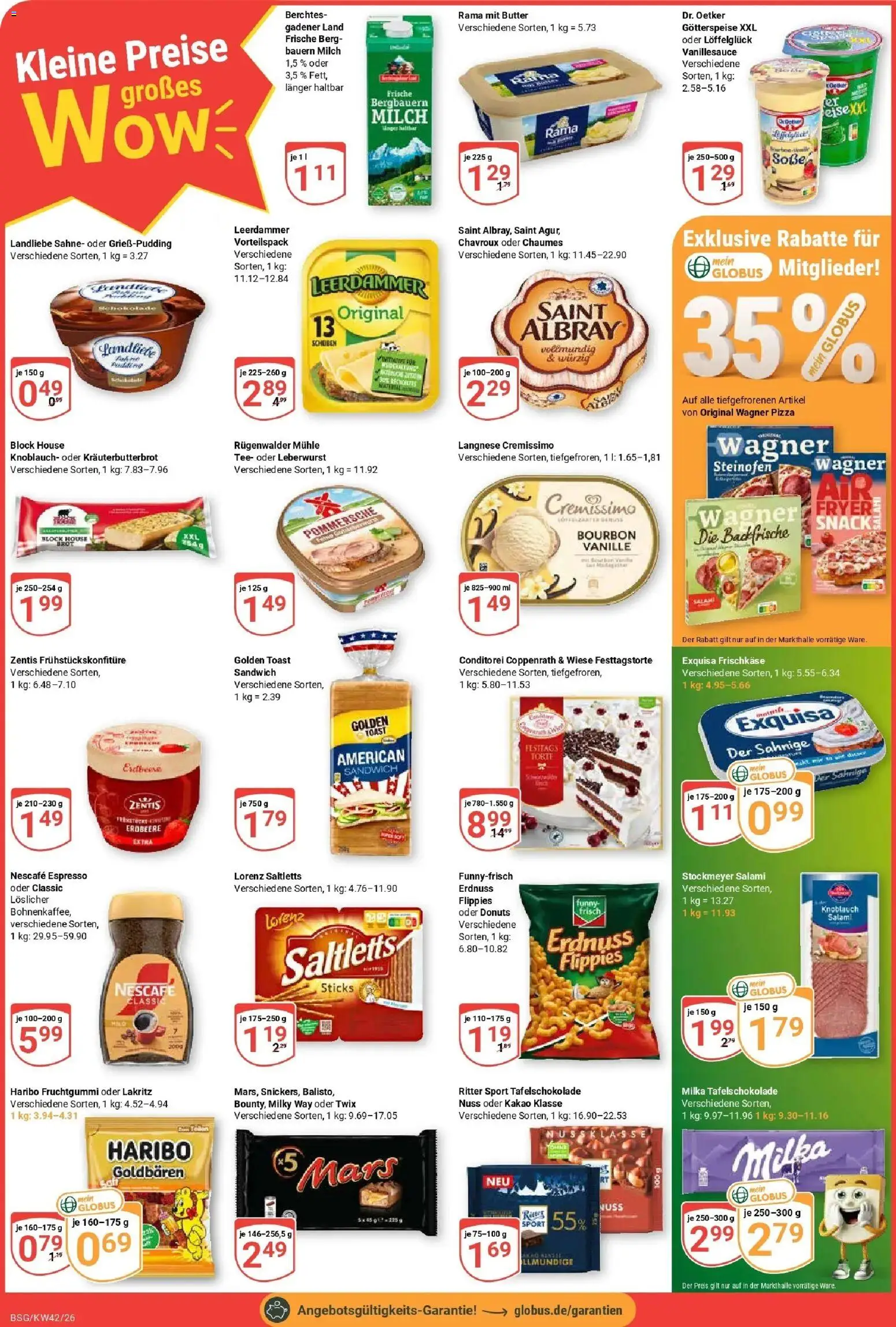 Globus Prospekt Braunschweig (ab 12.10.2026) » Angebote online | Seite: 2 | Produkte: Schokolade, Exquisa frischkase, Twix, Soße