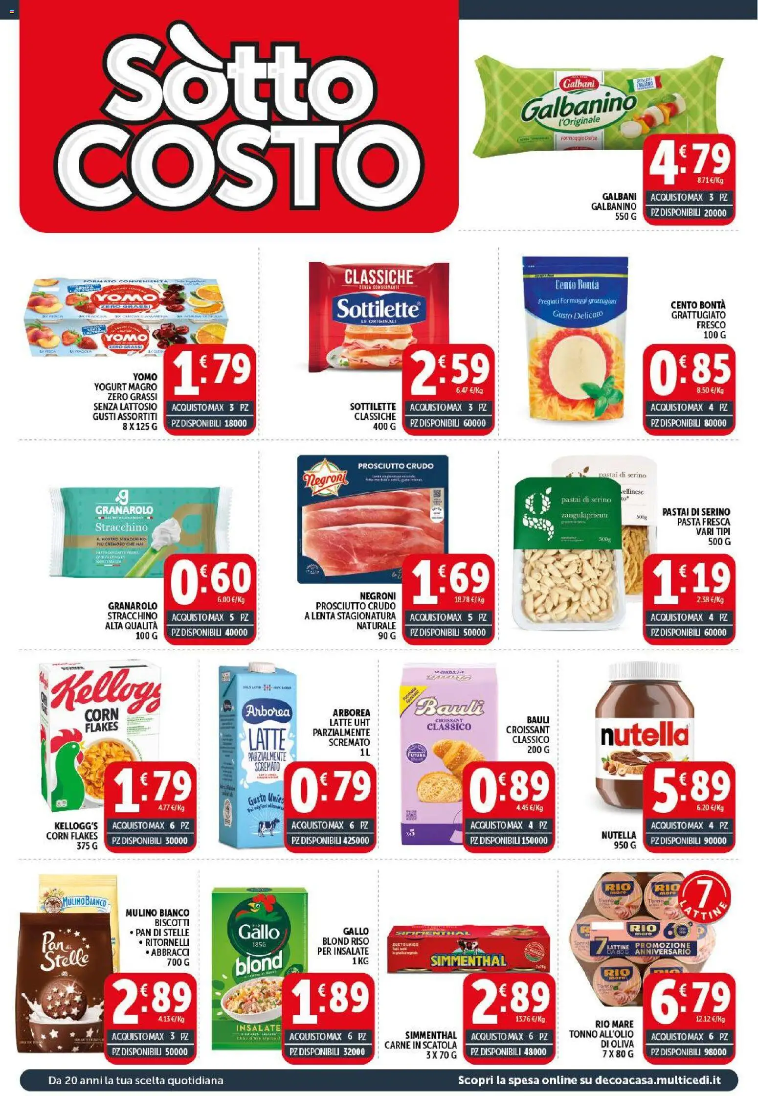 Volantino Decò del 29.05.2026 | Pagina: 2 | Prodotti: Pasta, Tonno, Croissant, Scatola