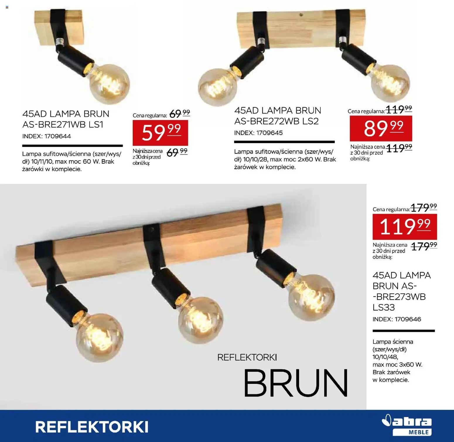 Abra meble gazetka od 24.09.2026 | Strona: 15 | Produkty: Lampa, Żarówki