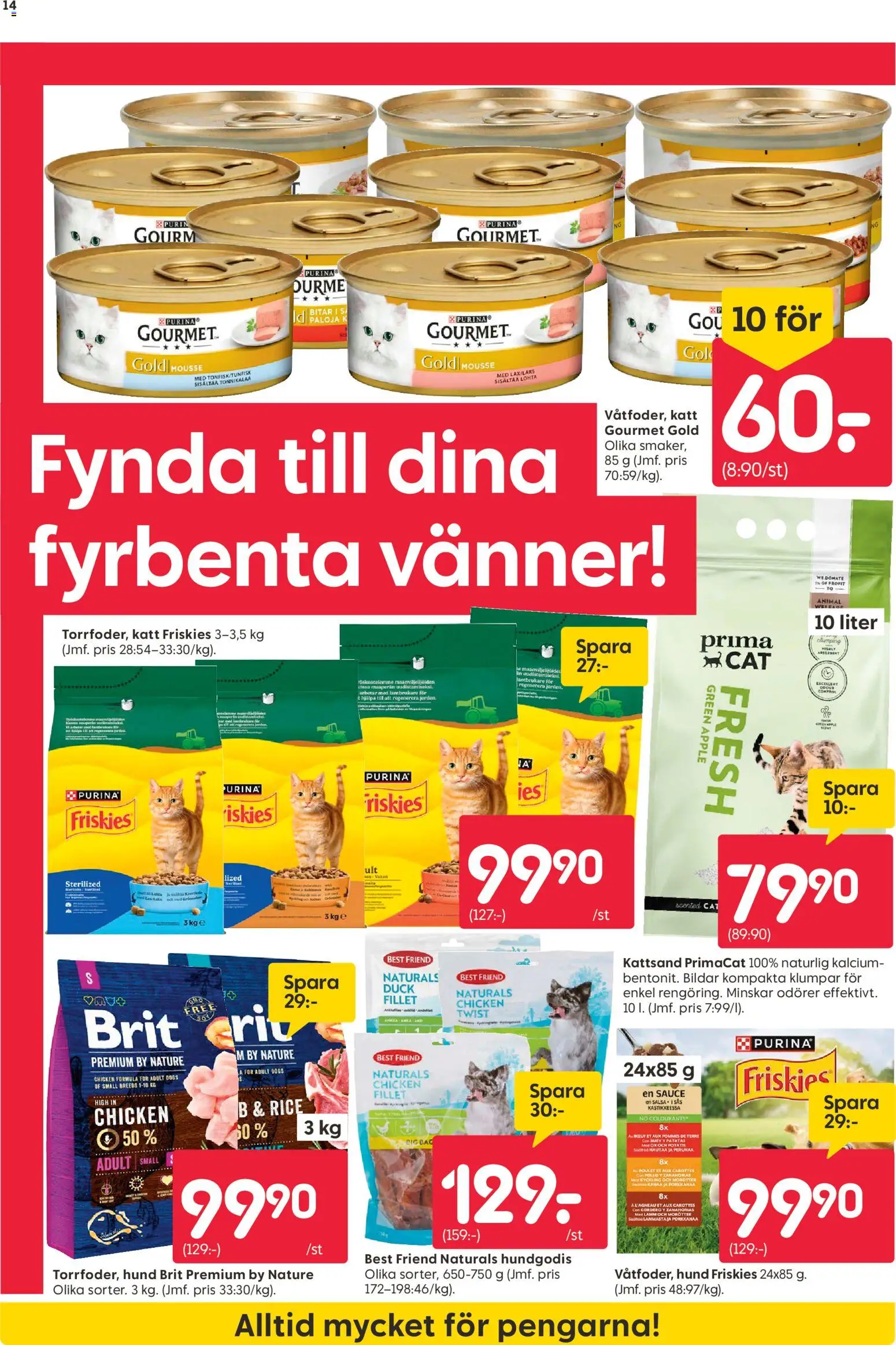 Rusta reklamblad aktuell från 18.05.2026 | Sida: 14 | Produkter: Mousse, Hundgodis, Äpple, Potatis