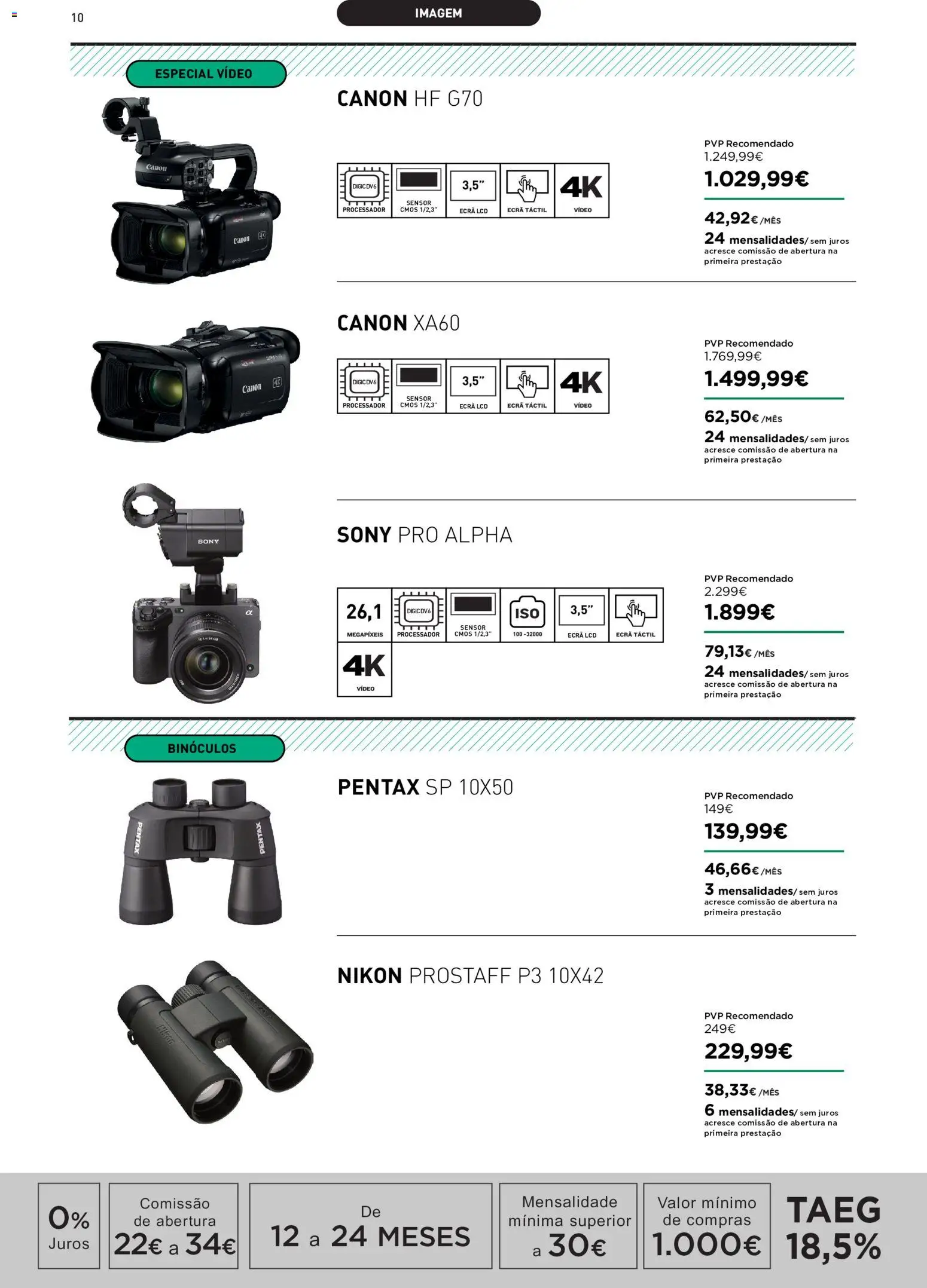 El Corte Ingles Fotografia │ válido de 14/07/2026 | Página: 10 | Produtos: Vídeo, Binóculos