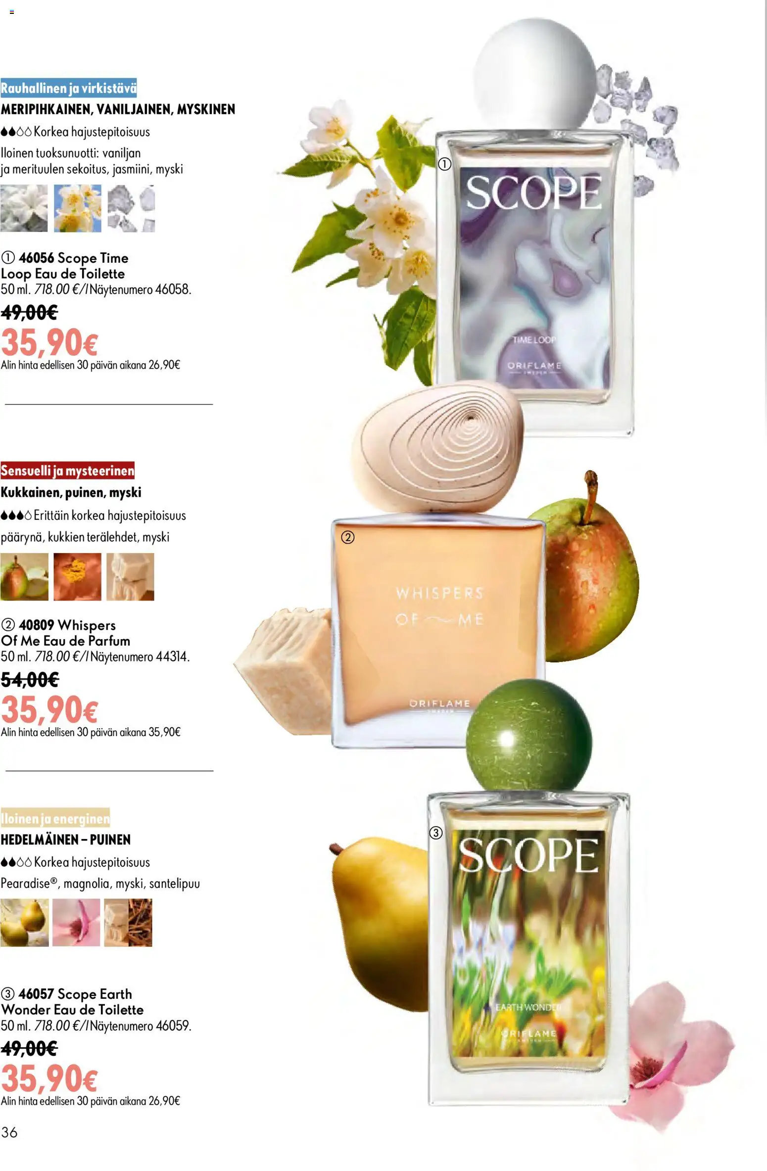 Oriflame - Esite 09 – voimassa 24/06/2026 alkaen | Sivu: 36 | Tuotteet: Eau de toilette