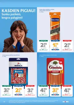 MAXIMA leidinys galioja nuo 2026.10.27 | Puslapis: 22 | Prekių: Dešrelės, Dešra, Vištiena