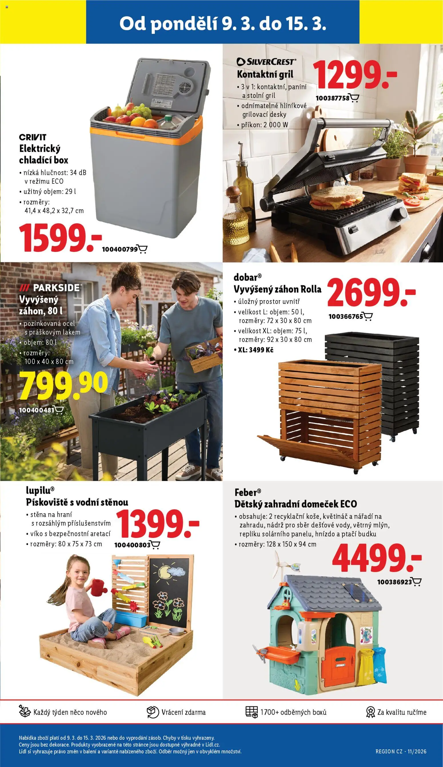 Lidl leták od 12.03.2026 | Strana: 43 | Produkty: Pískoviště, Gril, Vyvýšený záhon, Květináč