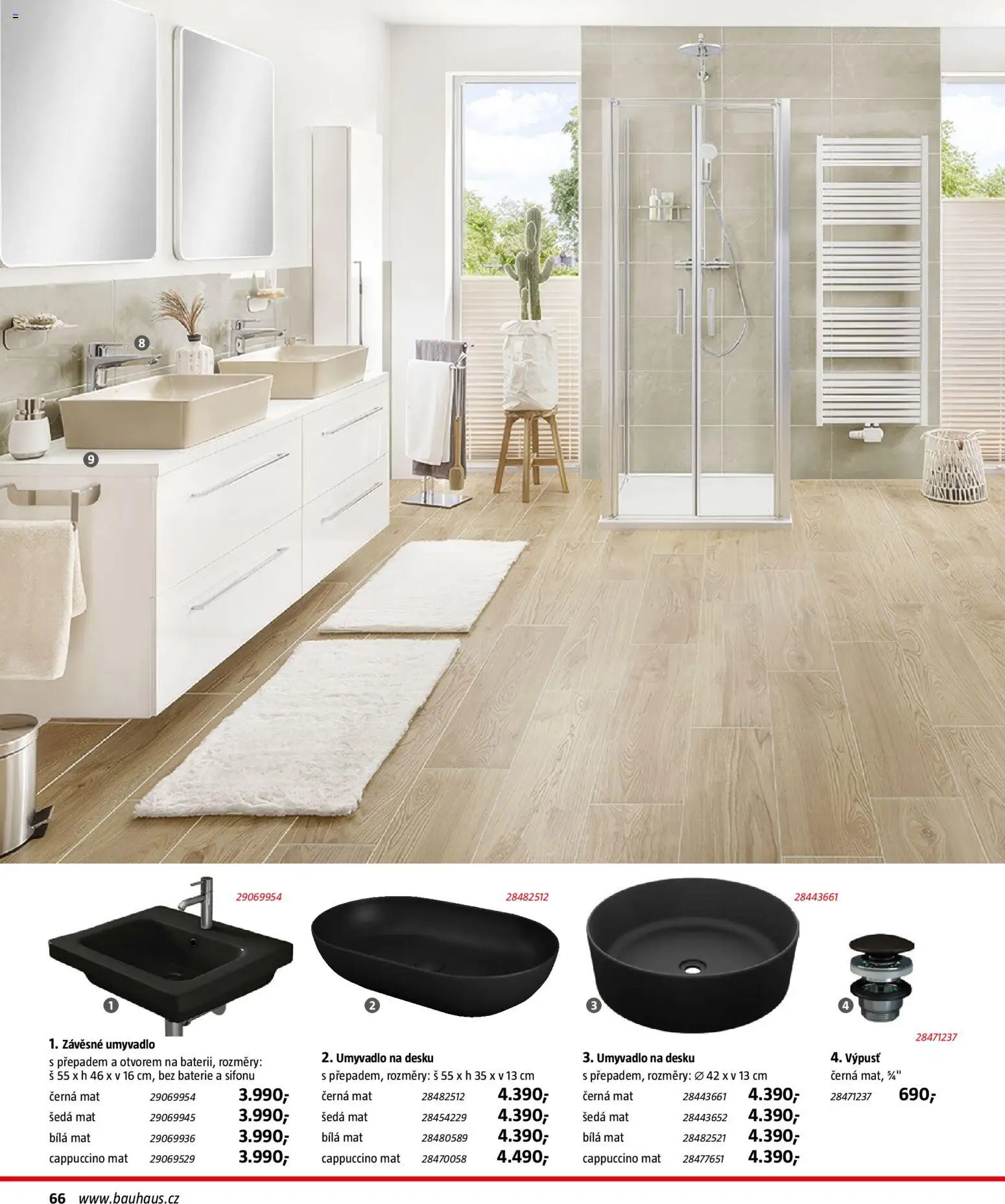 Katalog Sanita od 29.09.2026 | Strana: 66 | Produkty: Cappuccino, Umyvadlo, Baterie