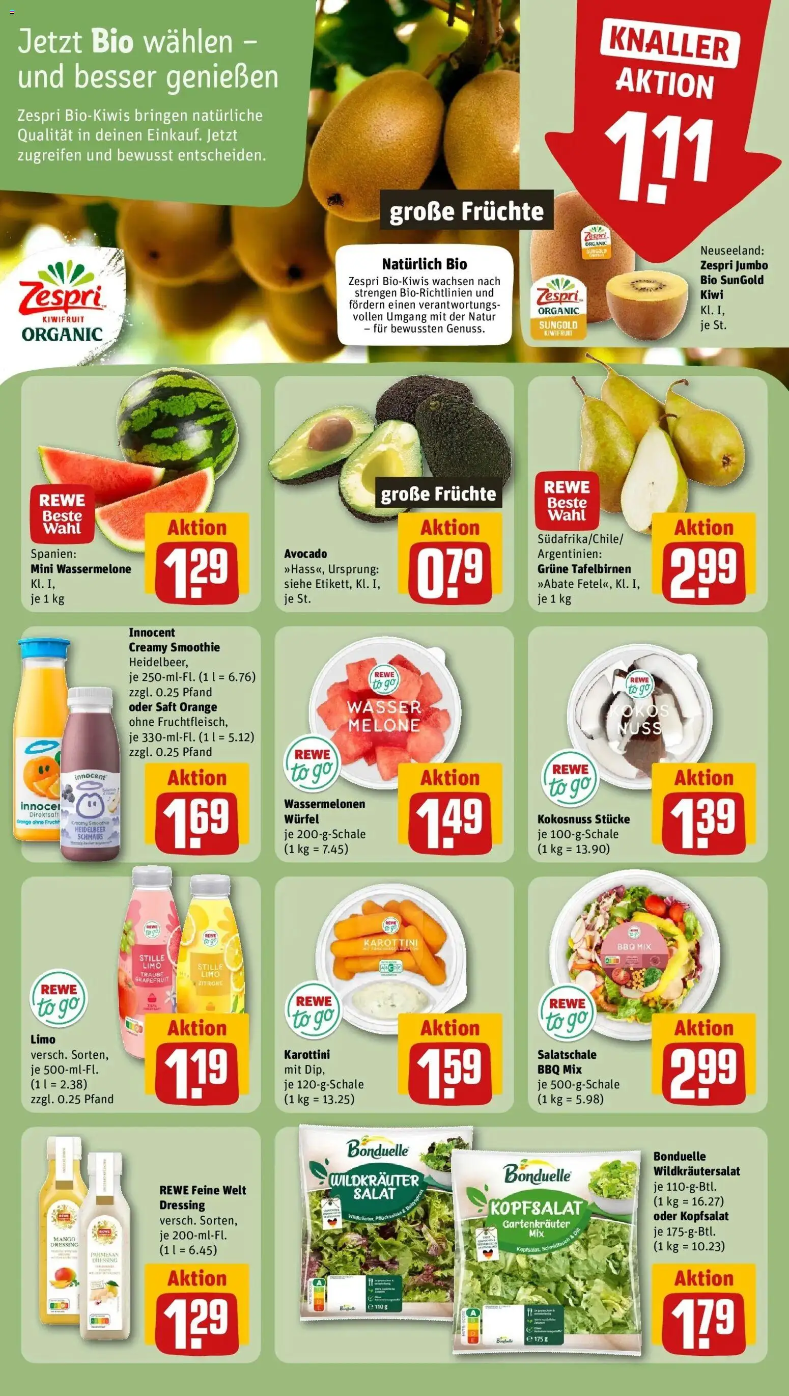 Rewe Prospekt Krefeld – gültig ab 13.07.2026 | Seite: 6 | Produkte: Avocado, Zitrone, Wassermelone, Salat