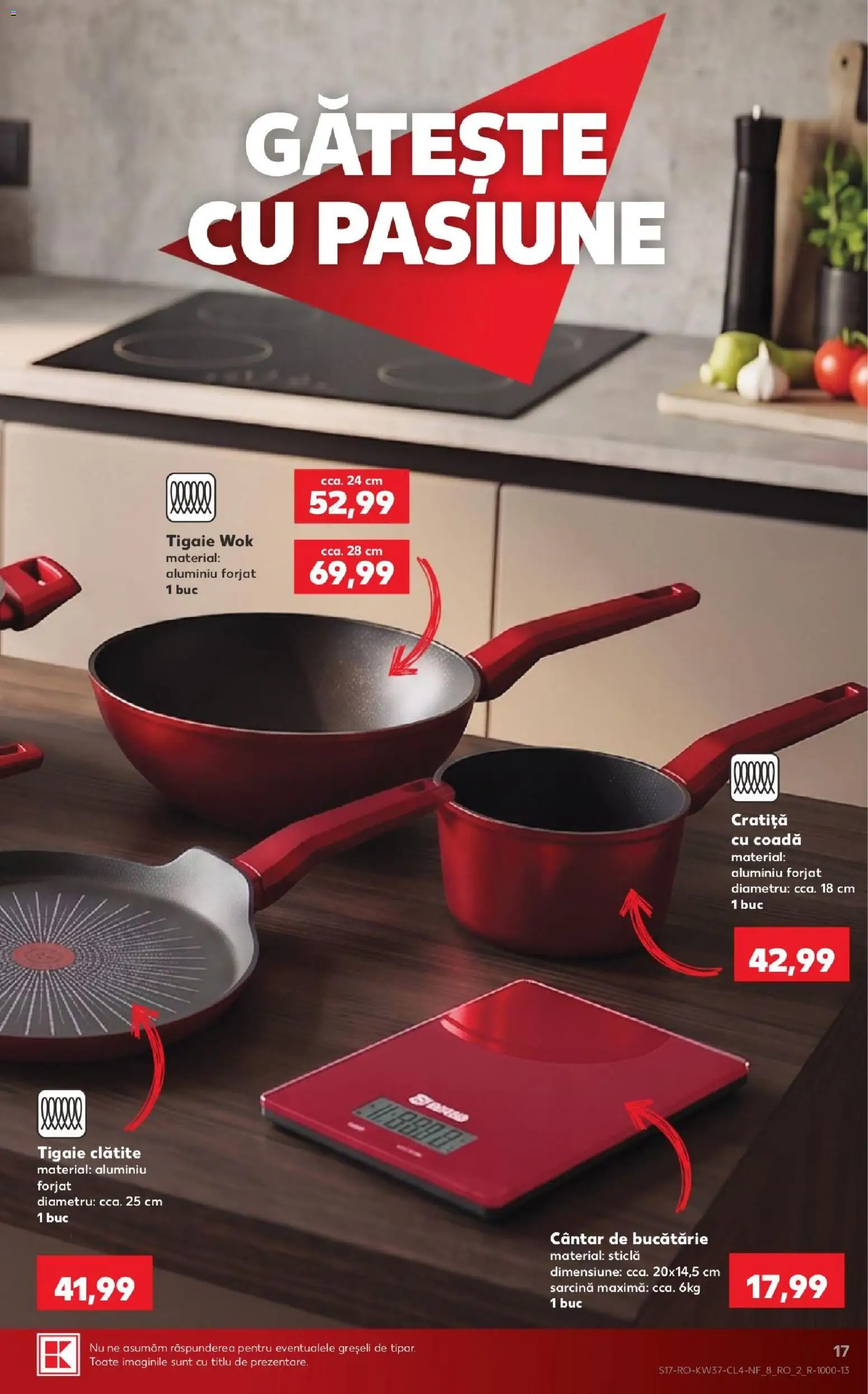 Noul catalog Kaufland – valabil de la 09.09.2026 | Pagină: 17 | Produse: Tigaie, Cratiță, Cântar, Bucătărie