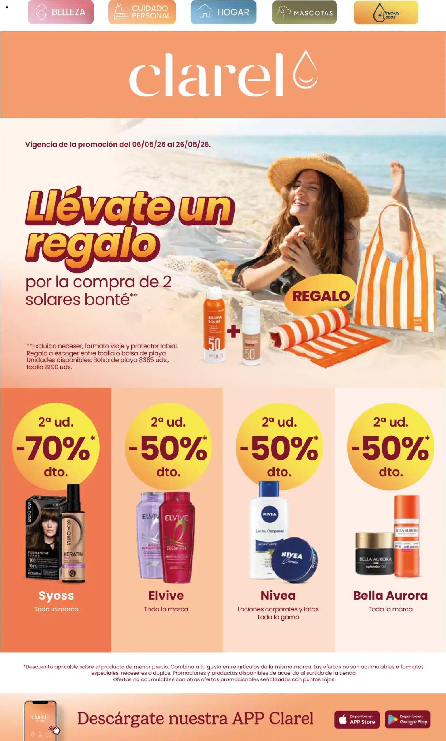 Clarel folleto │ válido desde el 06.05.2026 | Página: 1 | Productos: Leche corporal, Leche, Bolsa