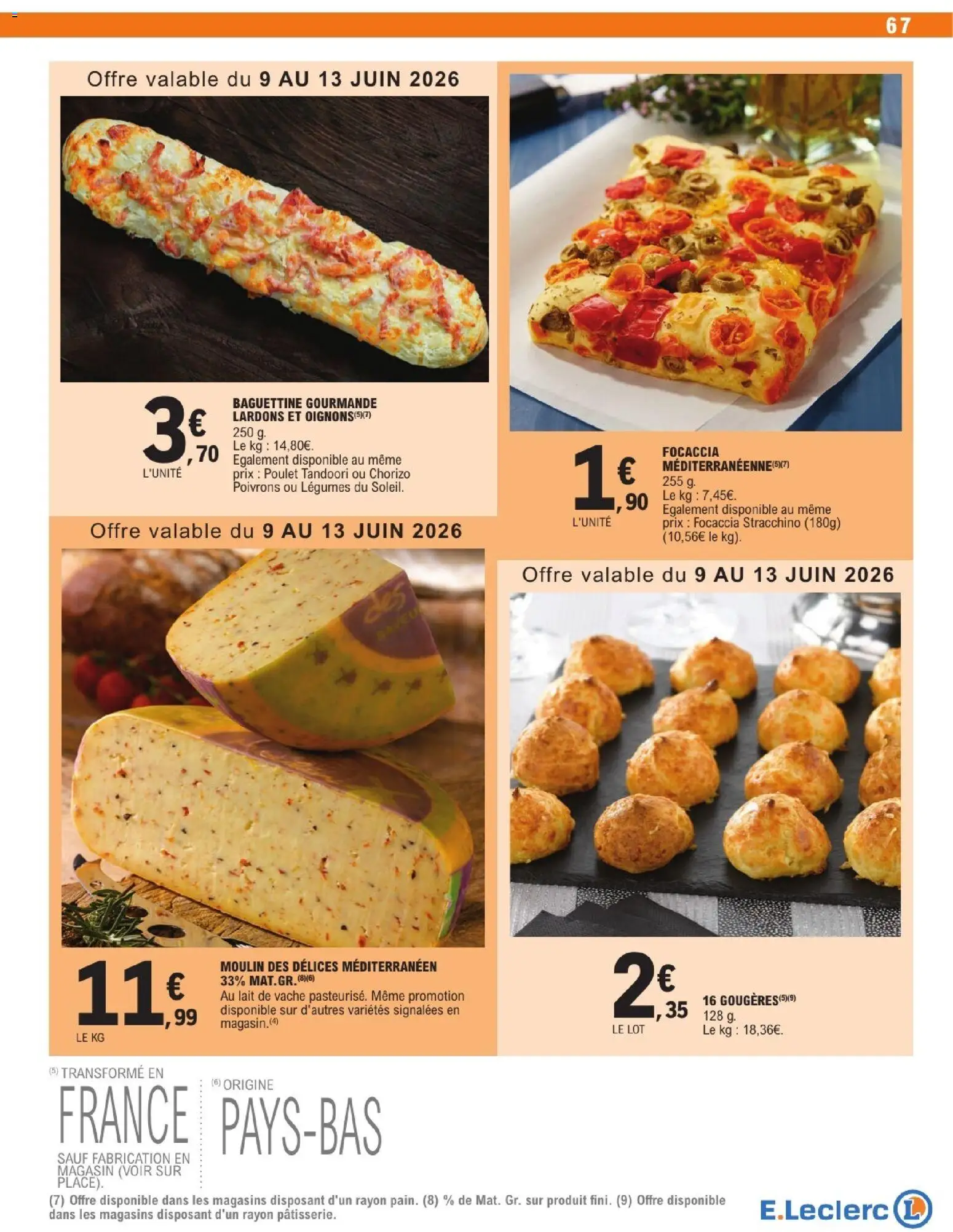 {H1} | Page: 67 | Produits: Chorizo, Lardons, Lait, Oignons