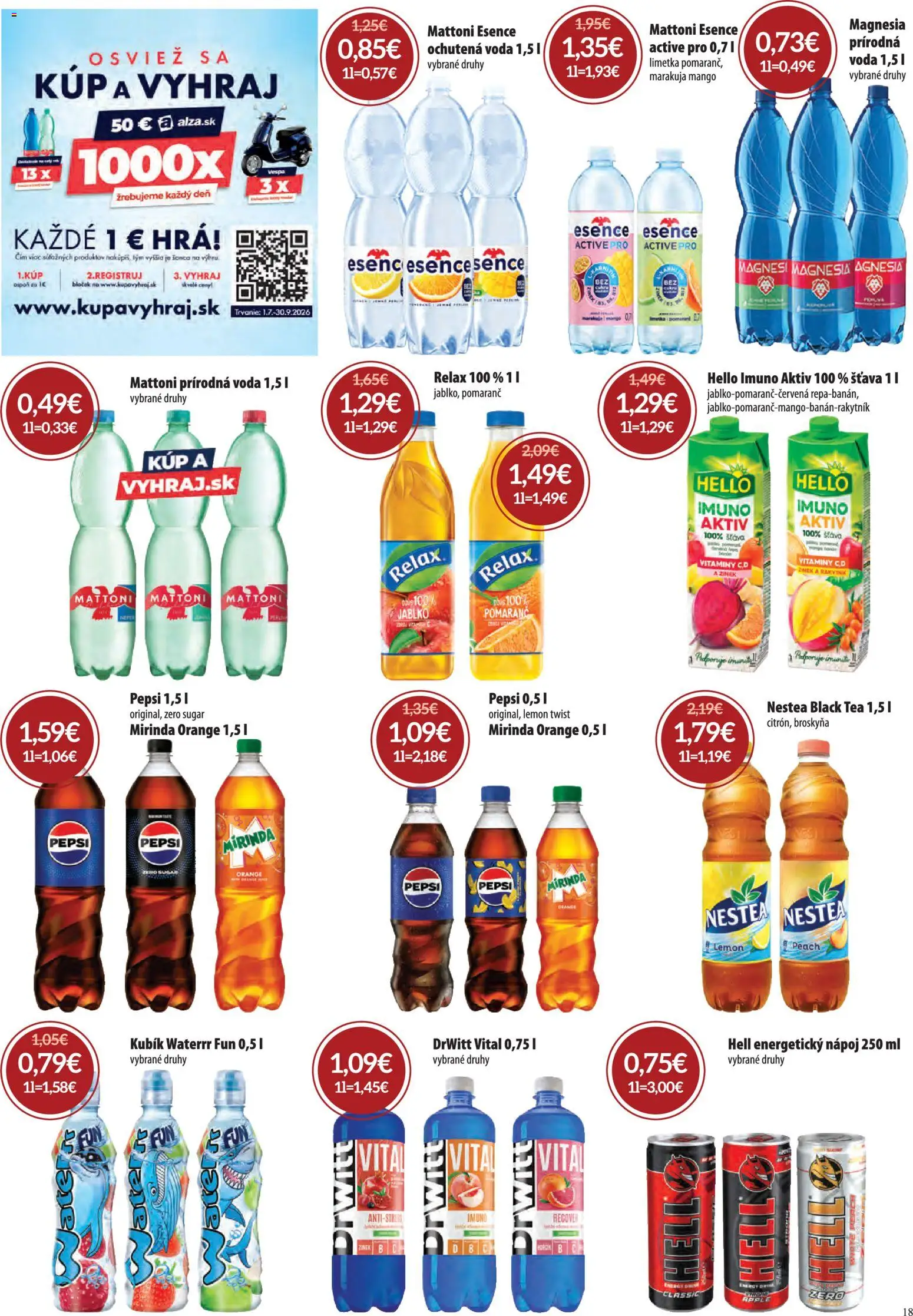 Nové Nitrazdroj akcie – leták je platný od 06.08.2026 | Strana: 18 | Produkty: Limetka, Apple, Magnesia, Hra