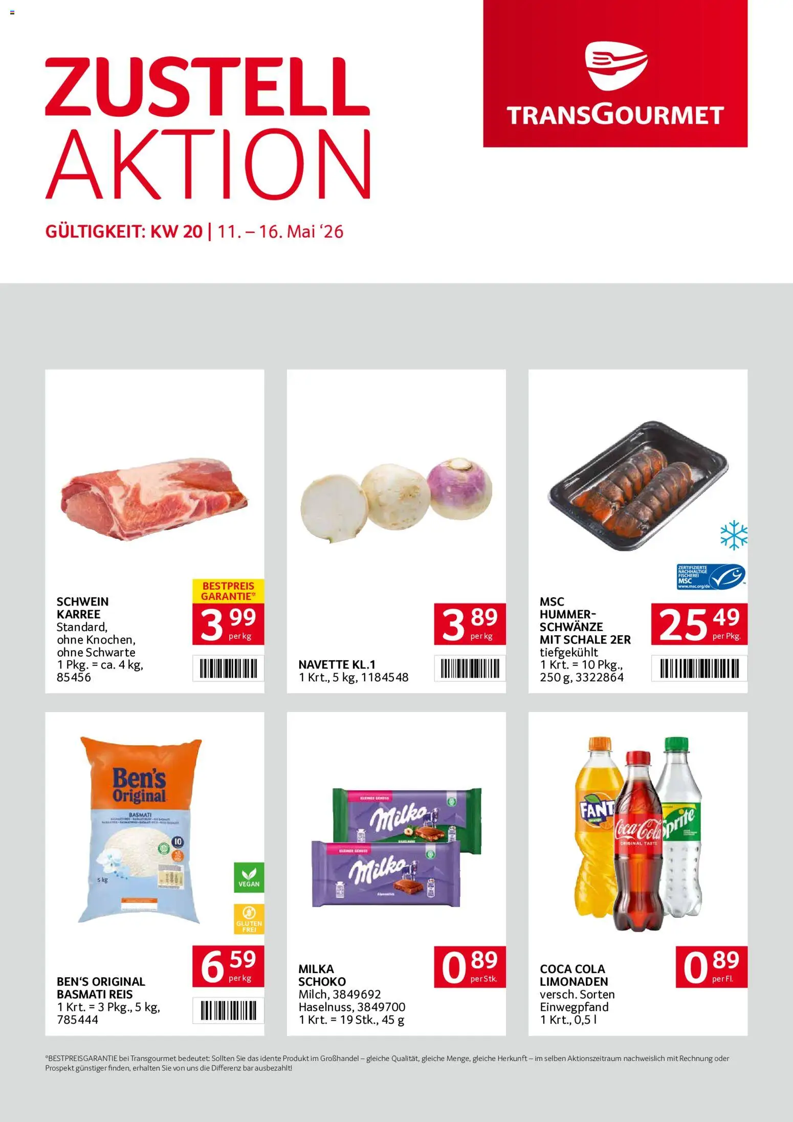 Transgourmet Zustellaktion gültig ab 11.05.2026 | Seite: 1 | Produkte: Reis