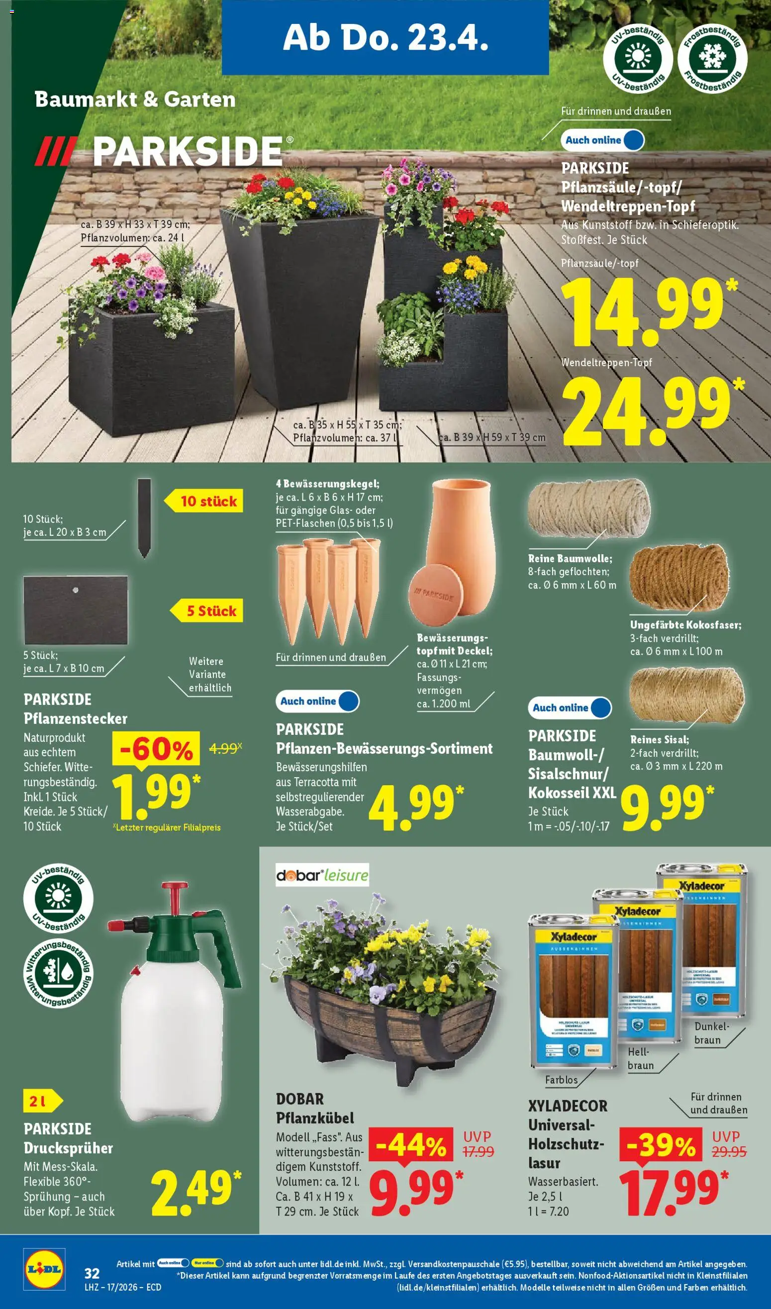 Lidl Německo leták od 20.04.2026 | Strana: 50 | Produkty: Parkside