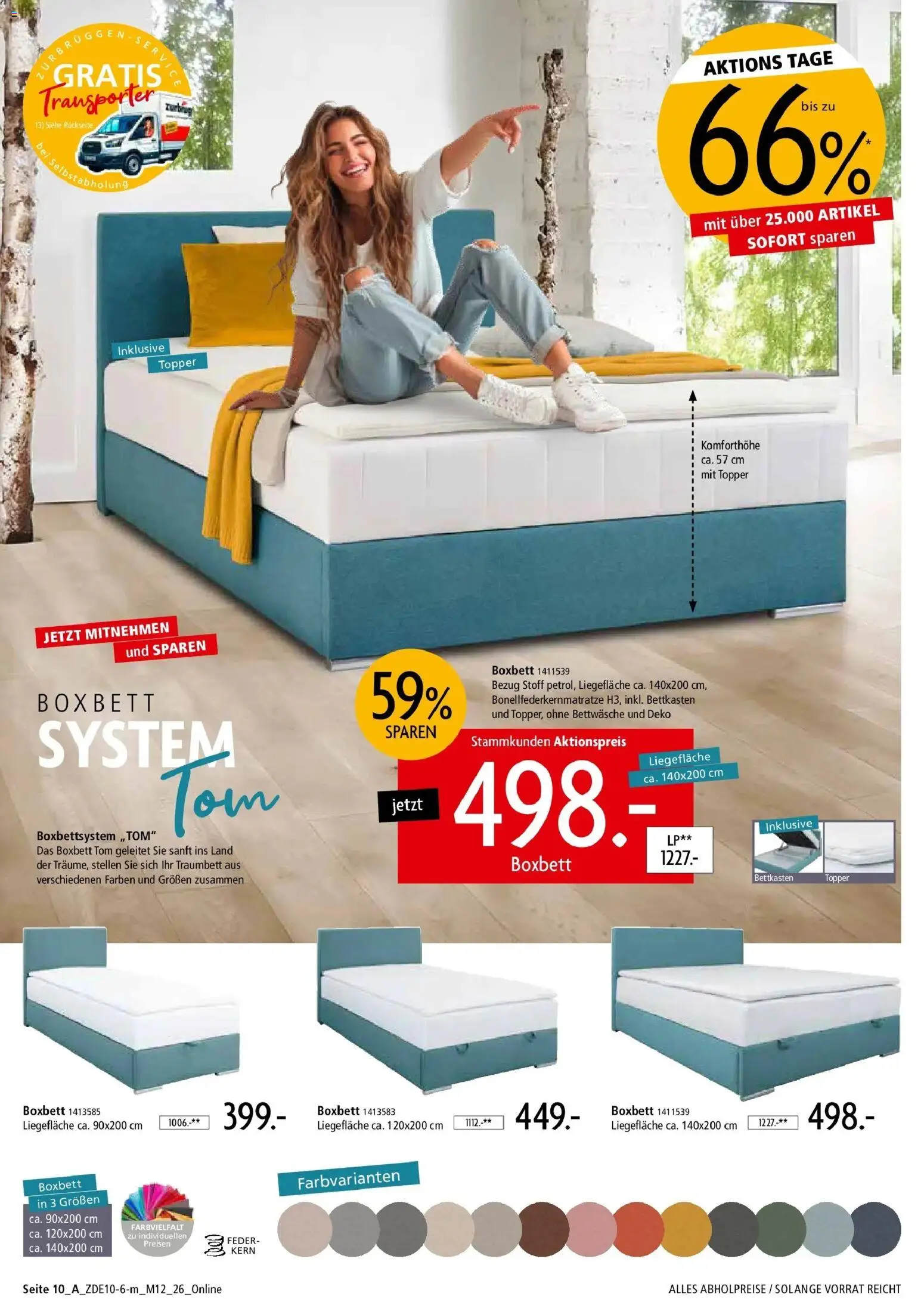 Zurbrüggen Z2 Mitnahme Möbel (ab 10.10.2026) zum Blättern | Seite: 16 | Produkte: Topper, Bettwäsche