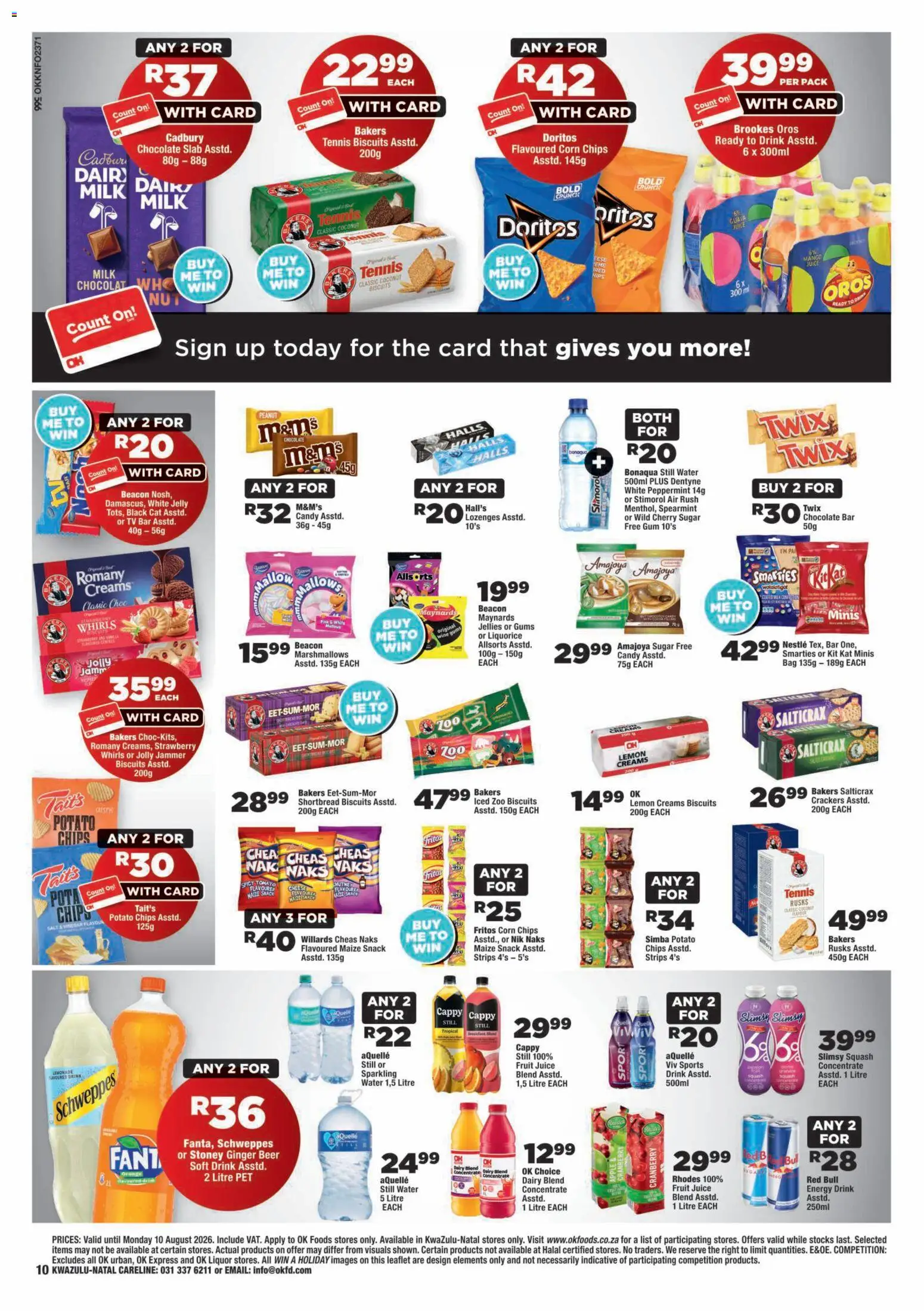 New OK Foods catalogue – valid from 24/07/2026 | Page: 10 | Products: Chocolate, Stoney, Salt, Lemon