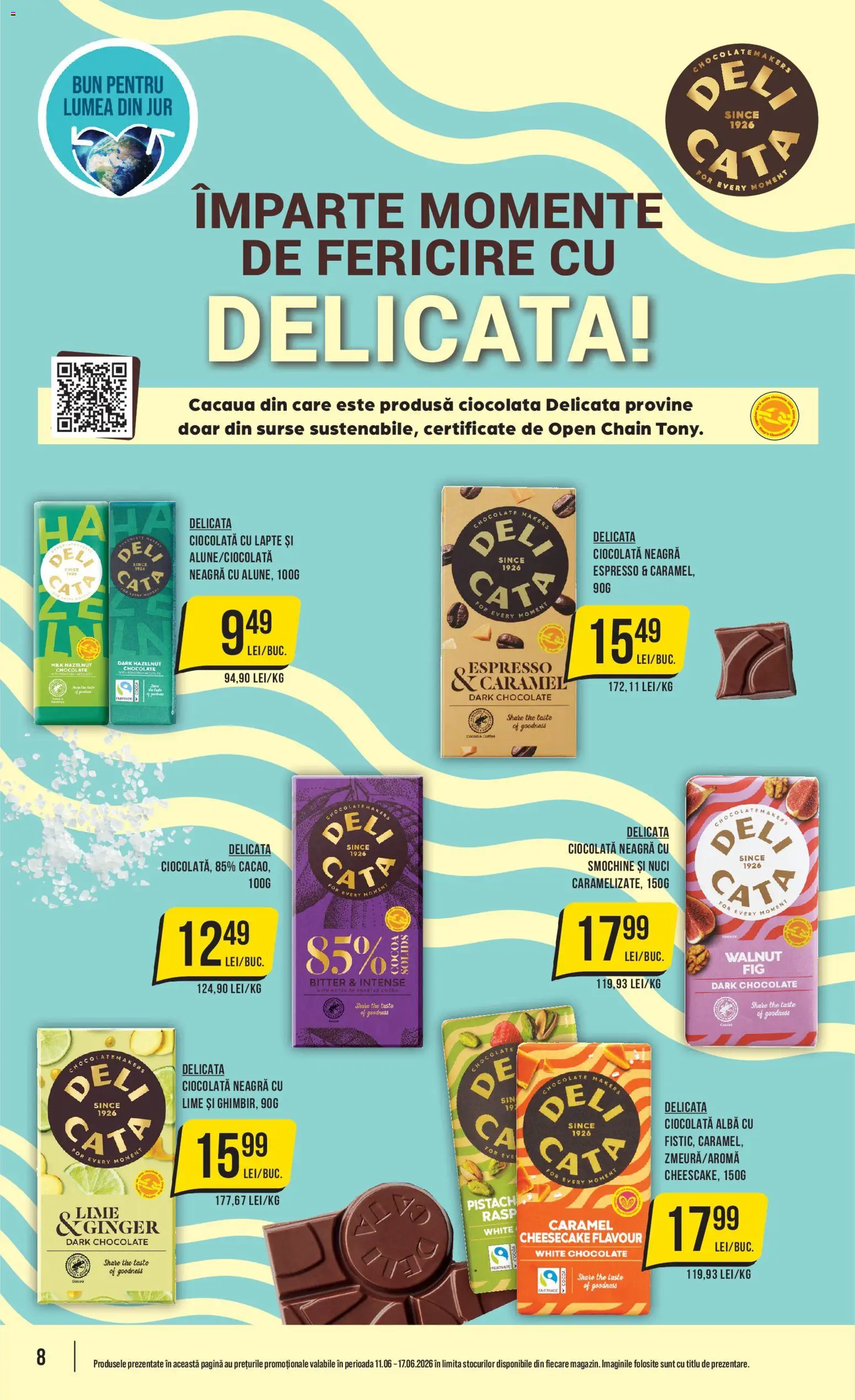 Noul catalog Mega Image – valabil de la 11.06.2026 | Pagină: 8 | Produse: Lime, Ciocolată, Nuci, Shake