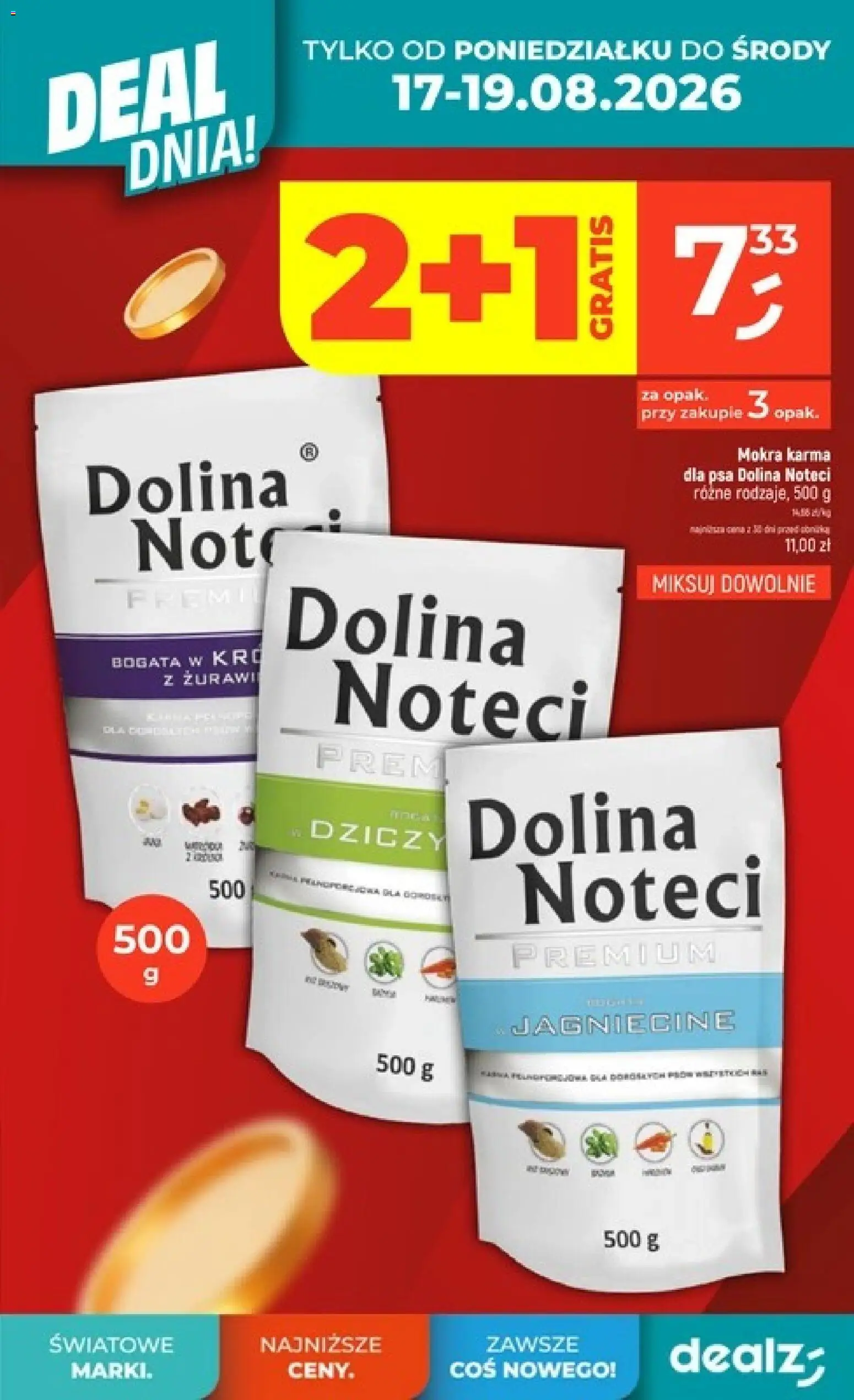 Dealz gazetka od 13.08.2026 | Strona: 7 | Produkty: Karma, Dolina noteci