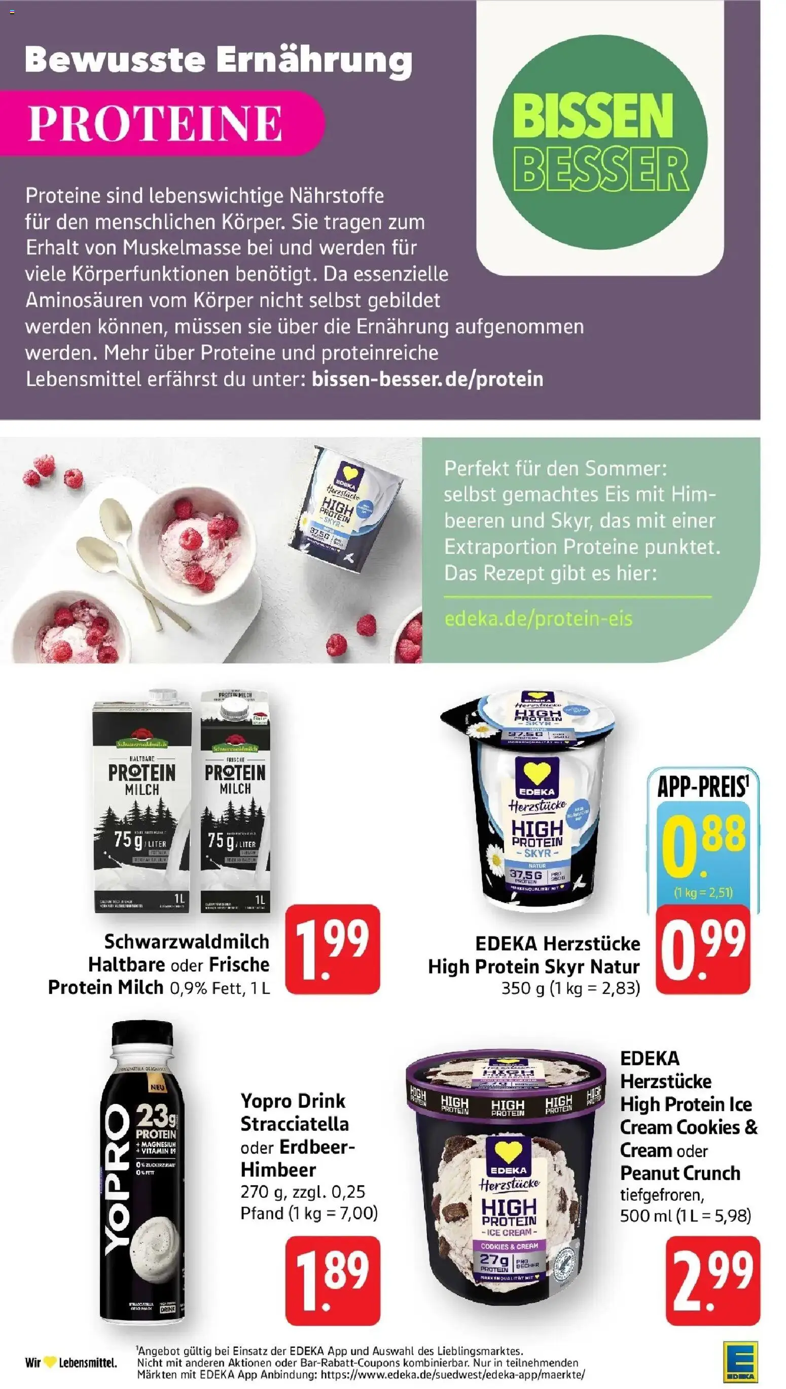 Edeka Prospekt Kehl (ab 17.08.2026) » Angebote Online | Seite: 14 | Produkte: Milch, Skyr, Eis