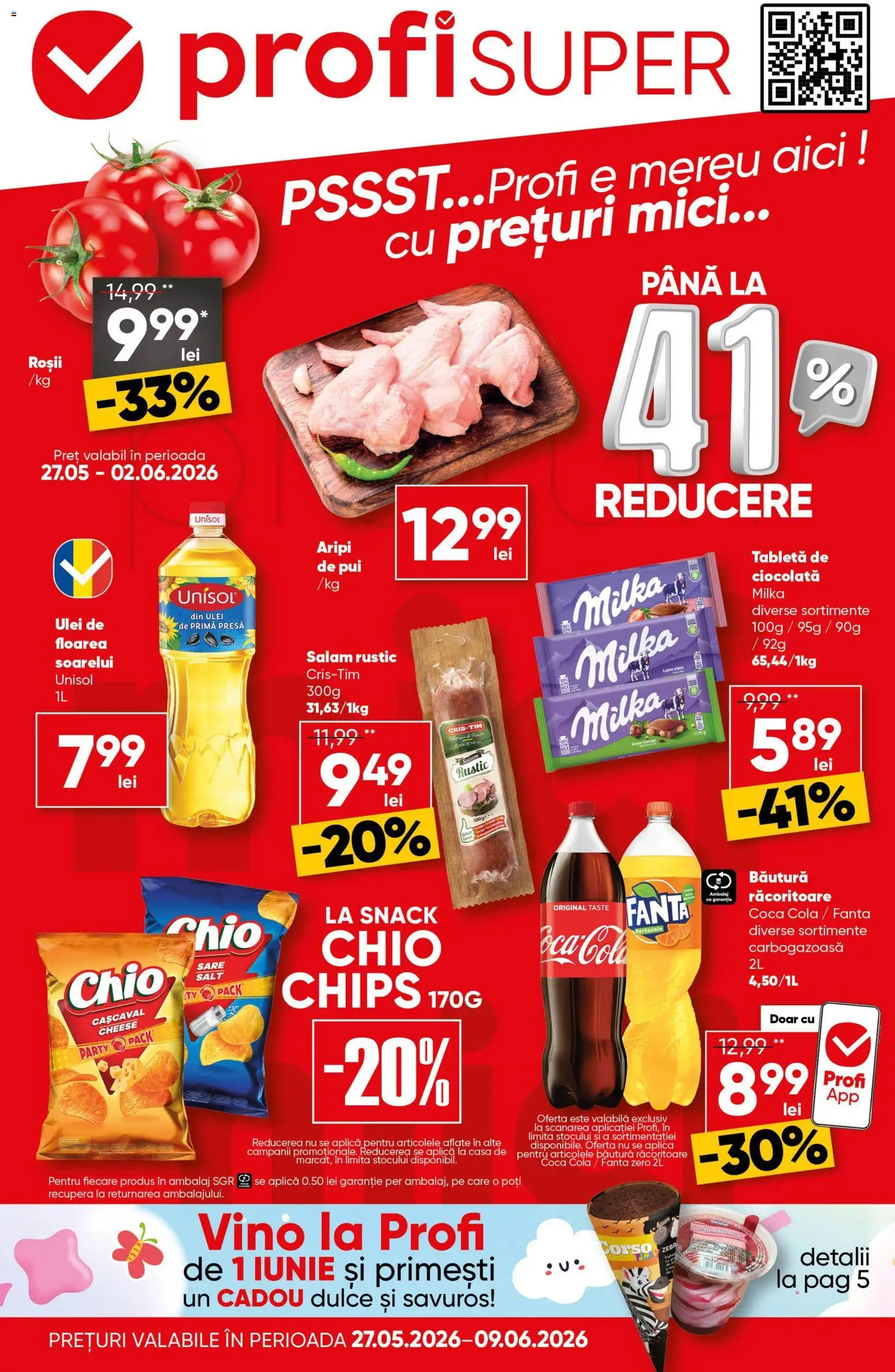 Noul catalog Profi – valabil de la 27.05.2026 | Pagină: 1 | Produse: Tabletă, Ulei, Ciocolată, Salam