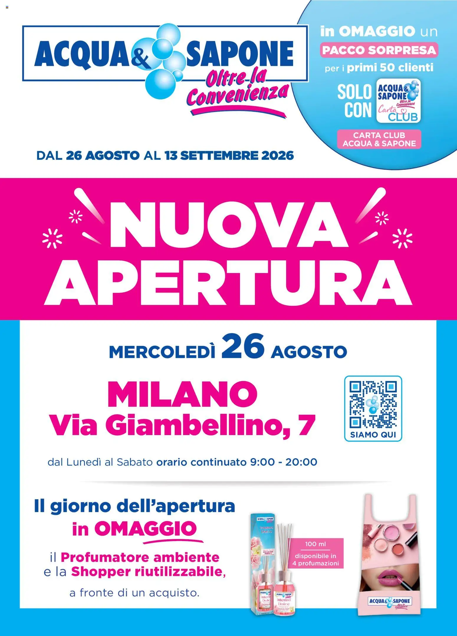 Volantino Acqua e Sapone del 26/08/2026 | Pagina: 1 | Prodotti: Sapone, Acqua