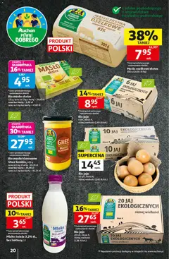 Pogląd oferty "Auchan gazetka - 30 Lat Hipermarket" - ważna od 24.09.2026 | Strona: 20 | Produkty: Karta, Masło klarowane, Bez laktozy, Mleko cena