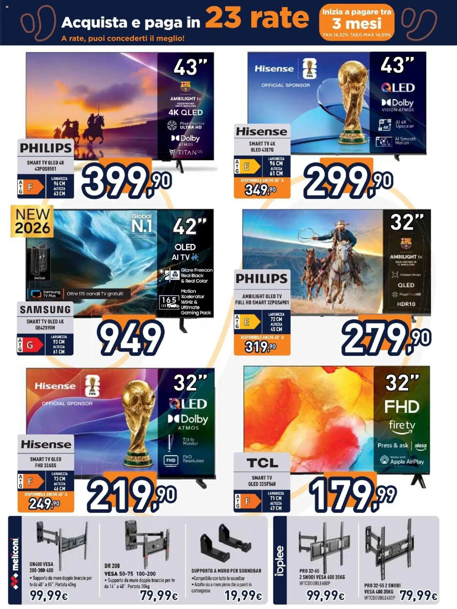 Volantino Unieuro del 07/09/2026 | Pagina: 5 | Prodotti: Monitor, smart TV, Soundbar, TV