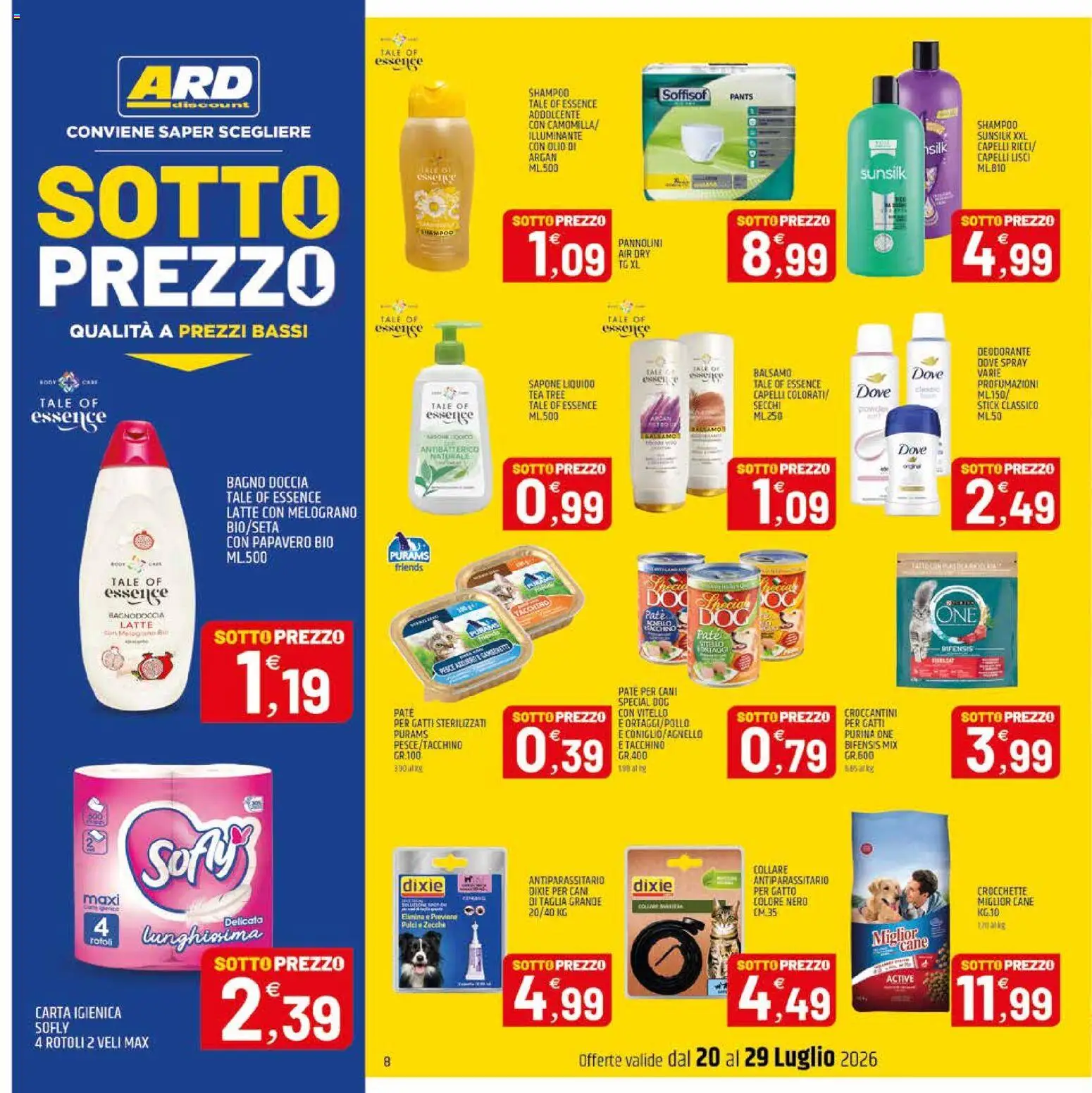 Volantino ARD Discount del 20/07/2026 | Pagina: 16 | Prodotti: Illuminante, Paté, Carta igienica, Sapone