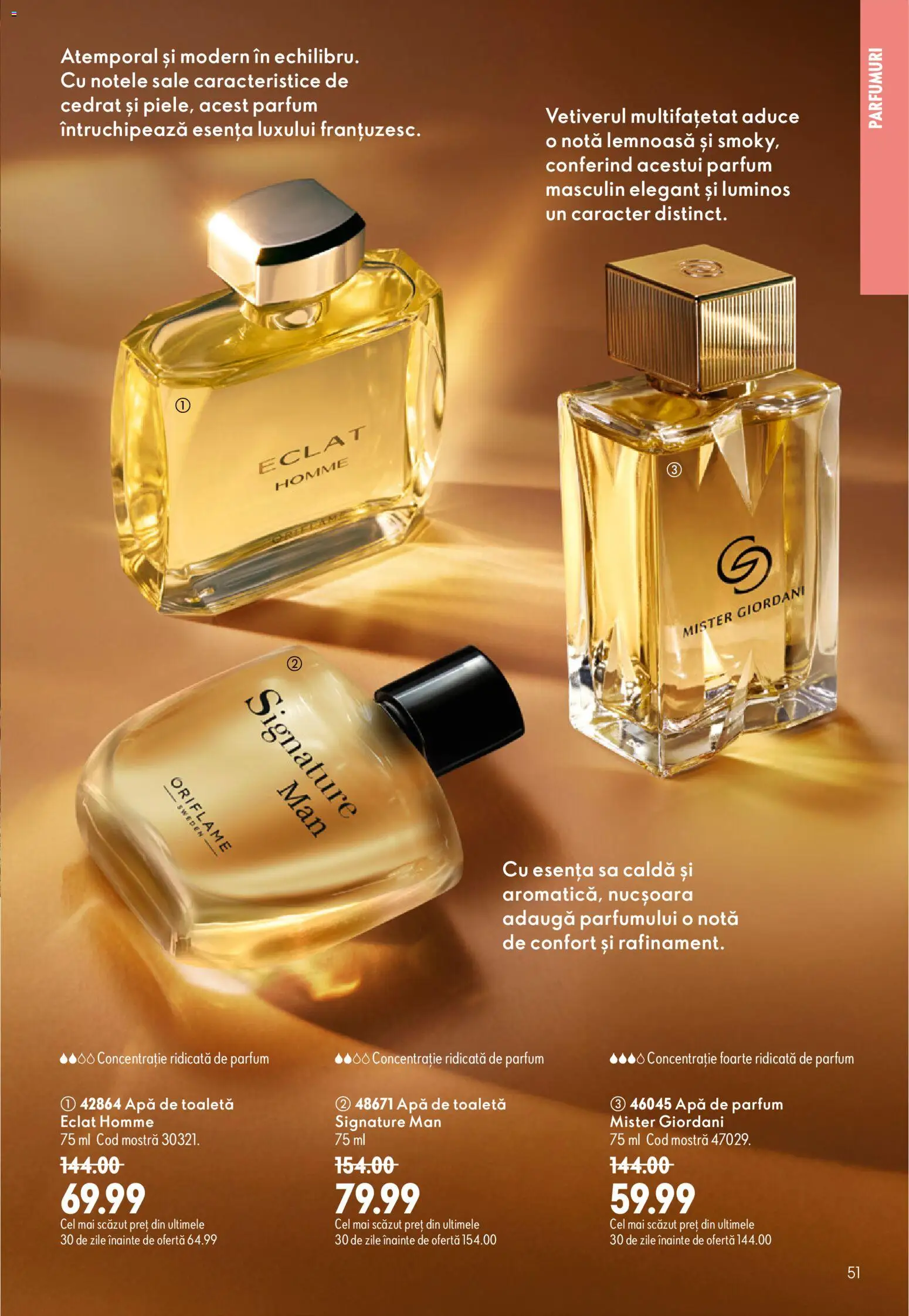 Noul catalog Oriflame – valabil de la 19.08.2026 | Pagină: 51 | Produse: Apă de parfum, Toaletă, Apă de toaletă, Apă