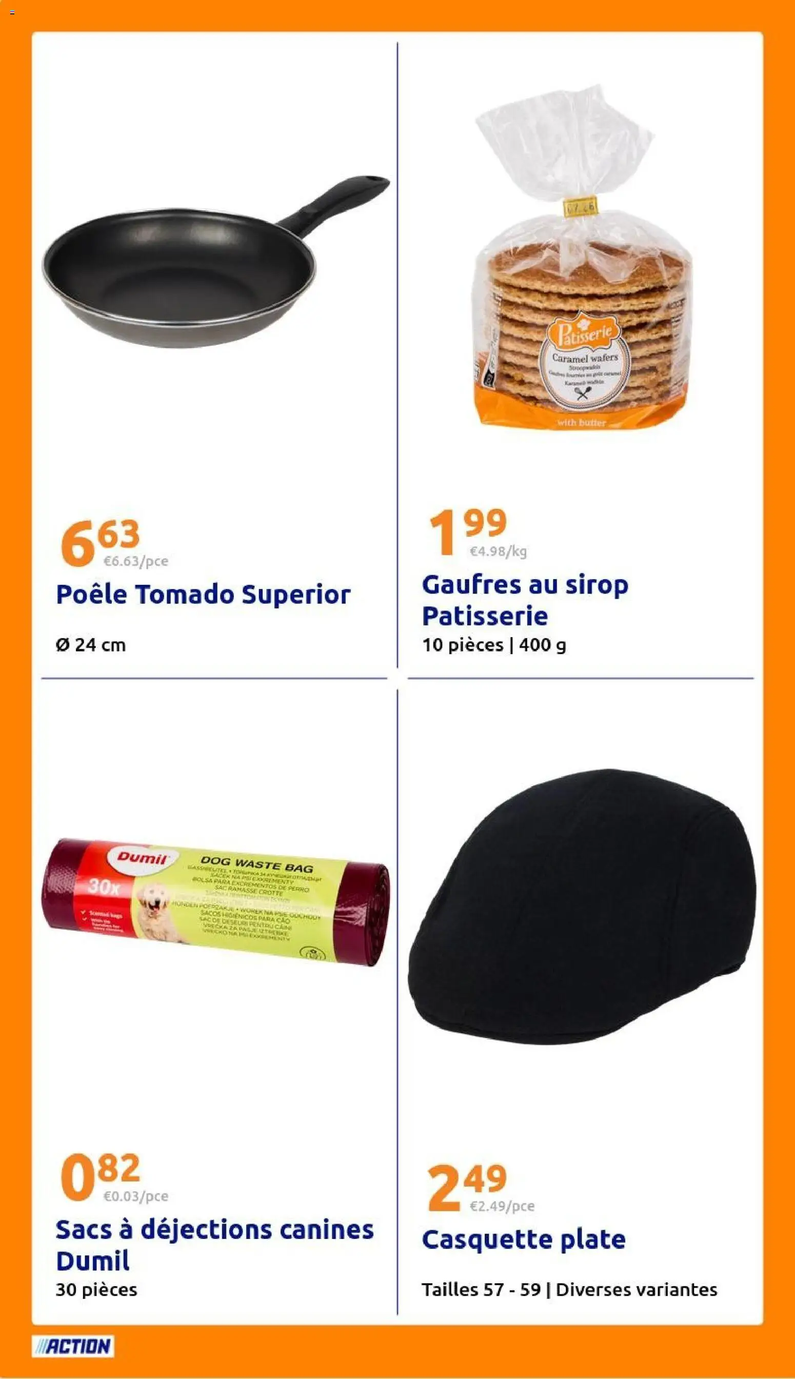 {H1} | Page: 24 | Produits: Sac, Poêle, Gaufres, Casquette