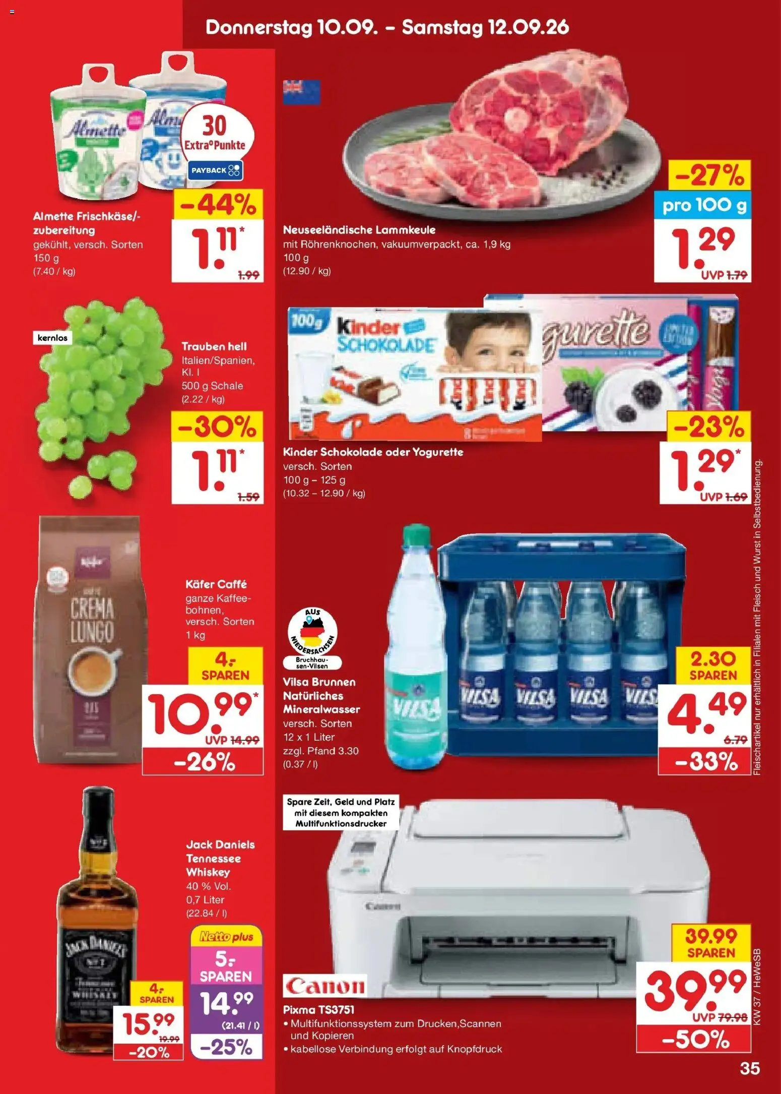 Netto Marken-Discount Prospekt Hamburg – gültig ab 07.09.2026 | Seite: 51 | Produkte: Yogurette, Wurst, Fleisch, Whiskey