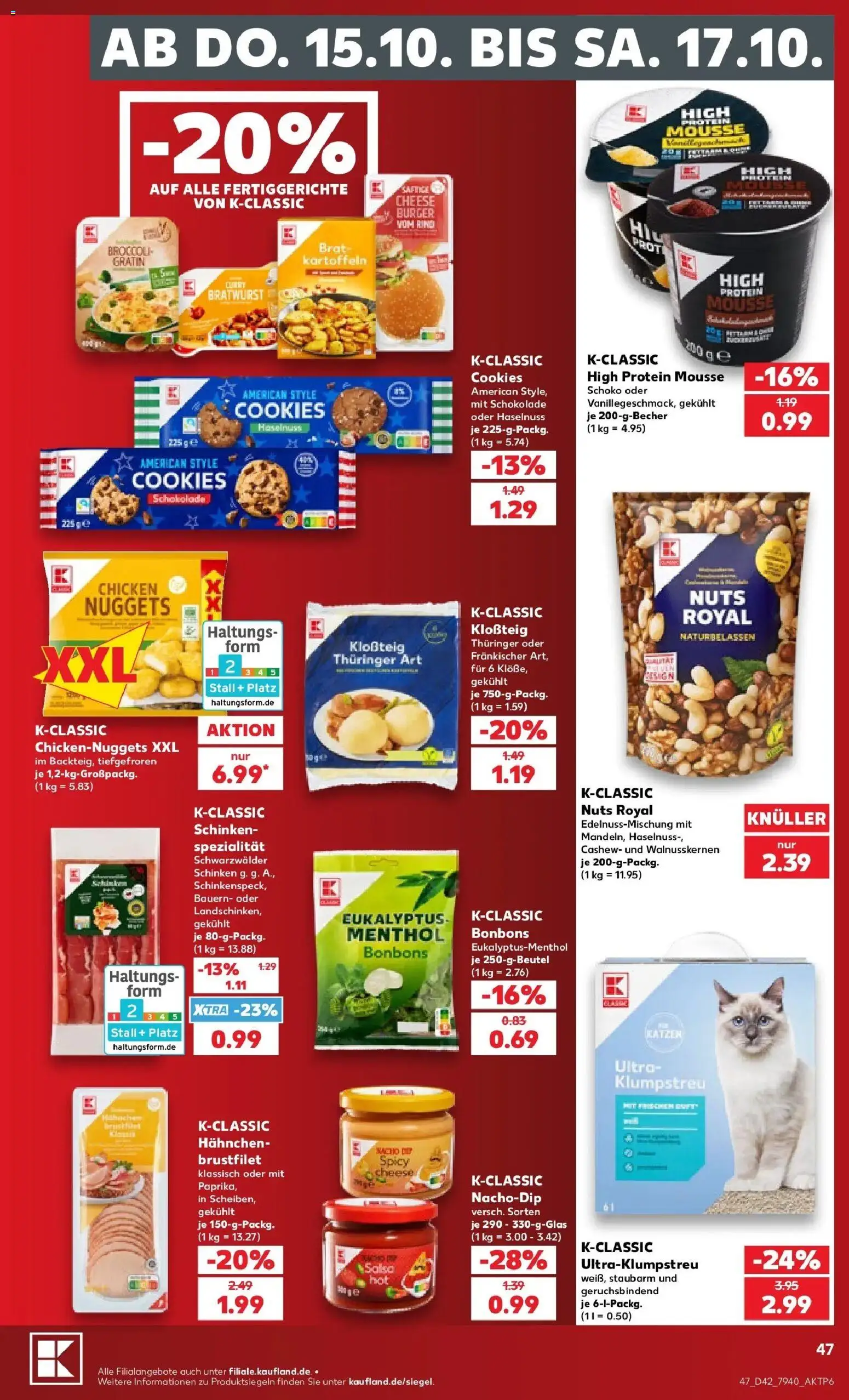 Prospekt Kaufland ab 12.10.2026 » Angebote Online zum Blättern | Seite: 51 | Produkte: Bratwurst, Burger, Cashew, Fertiggerichte